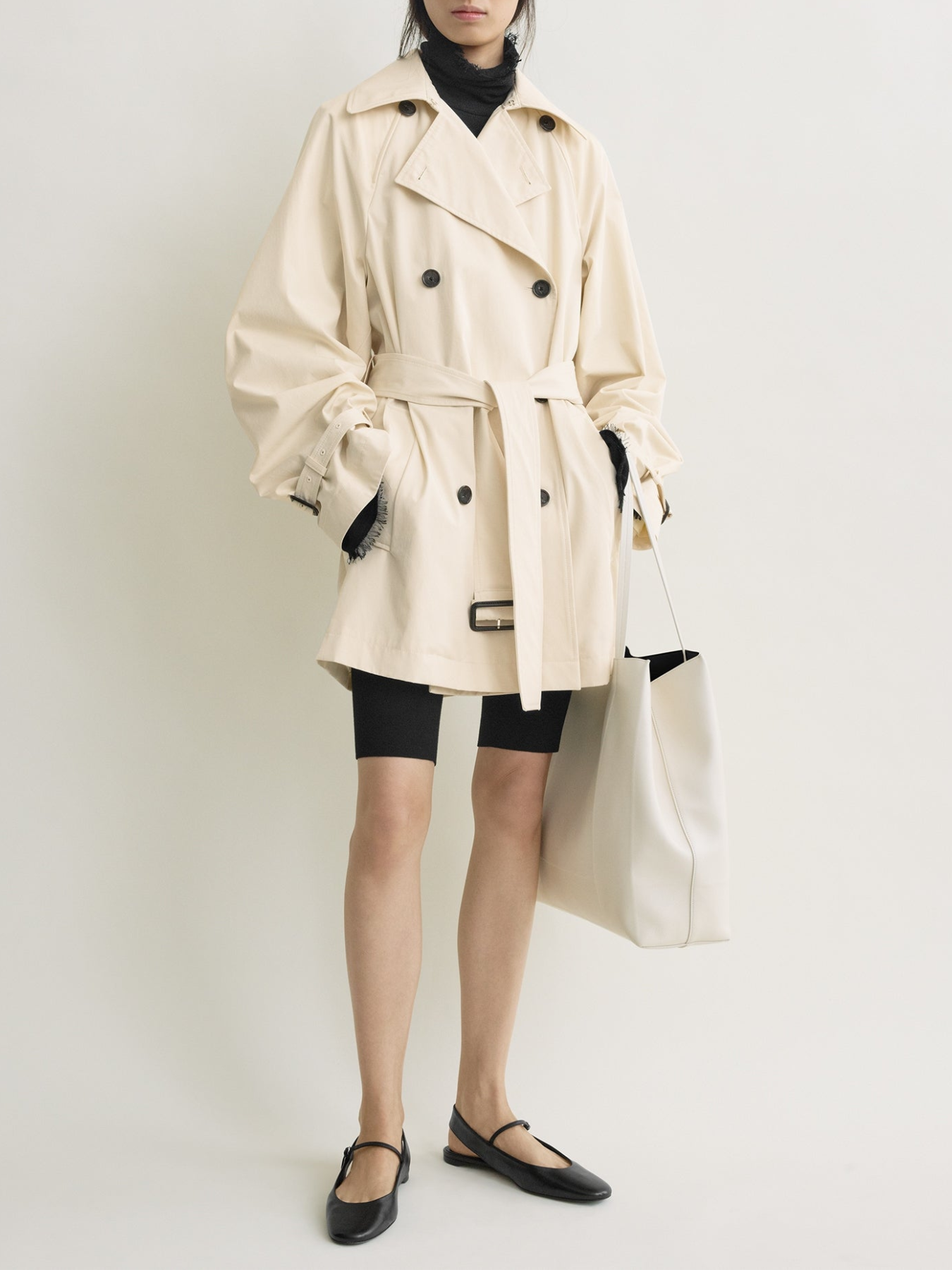 Totême-Washed Cotton Trench - Stone-Coats-Boboli-Vancouver-Canada