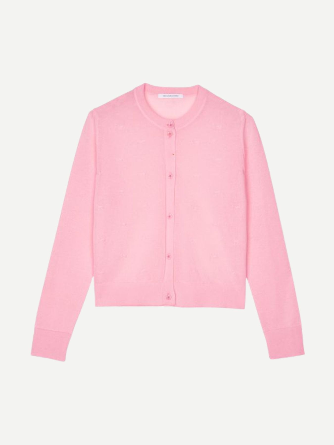 Cecilie Bahnsen-Floh Cardigan Pretty Bow Knit - Pretty Pink-Cardigans-Boboli-Vancouver-Canada