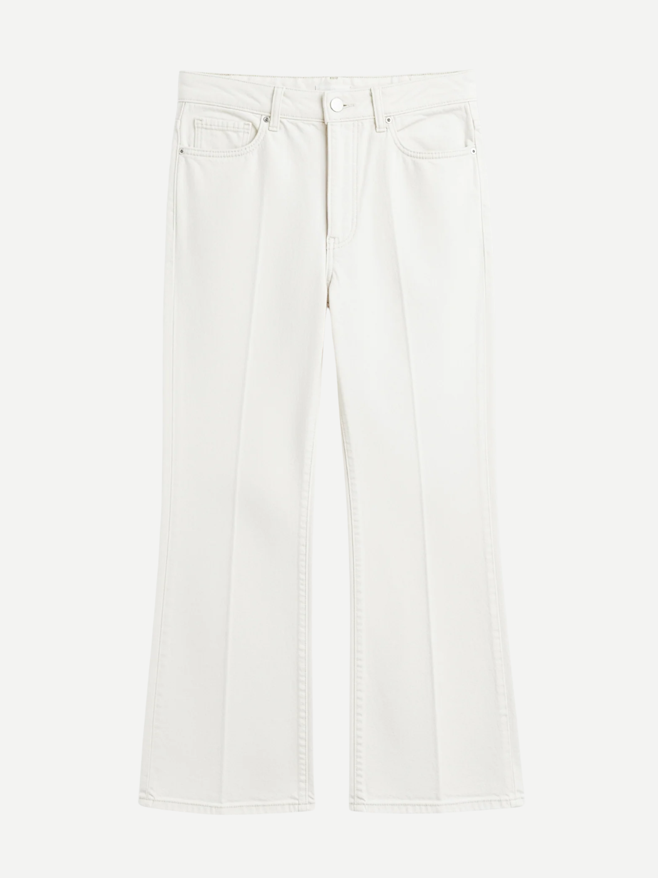 Totême-Kick Flare Denim - Off White-Pants-Boboli-Vancouver-Canada