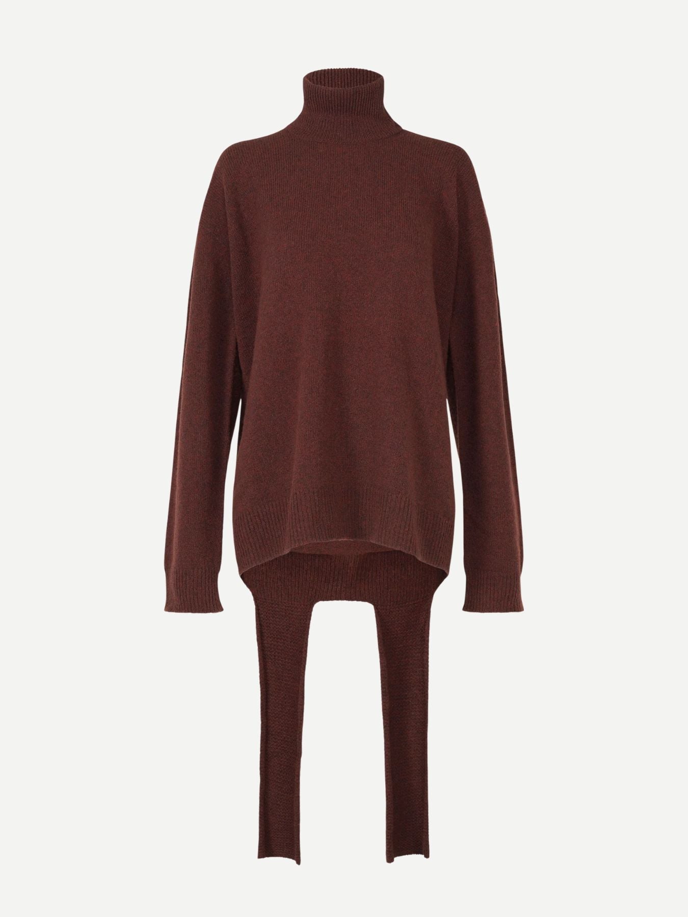 Issey Miyake-Backpack Knit Top - Dark Brown-Tops-Boboli-Vancouver-Canada