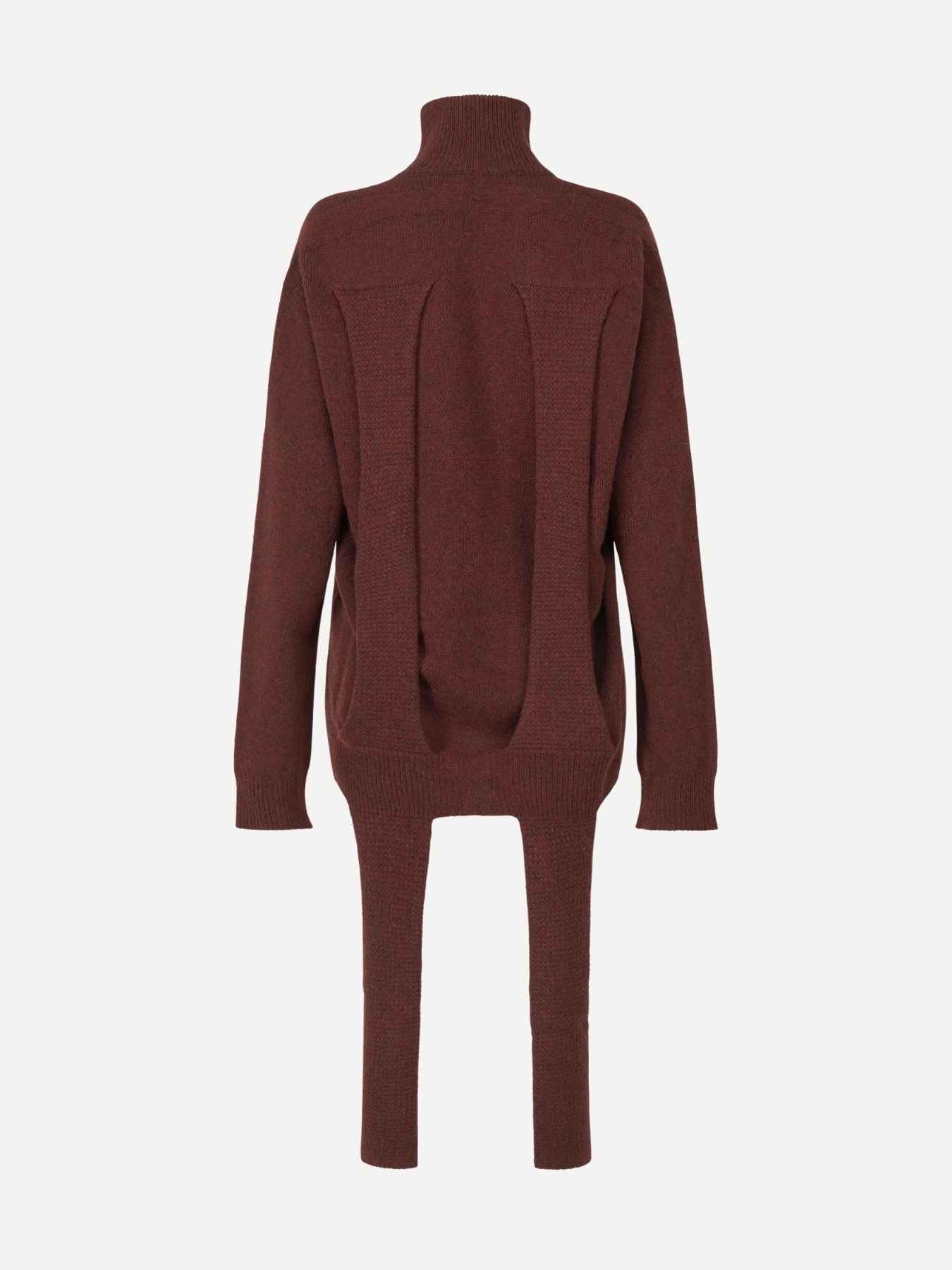 Issey Miyake-Backpack Knit Top - Dark Brown-Tops-Boboli-Vancouver-Canada