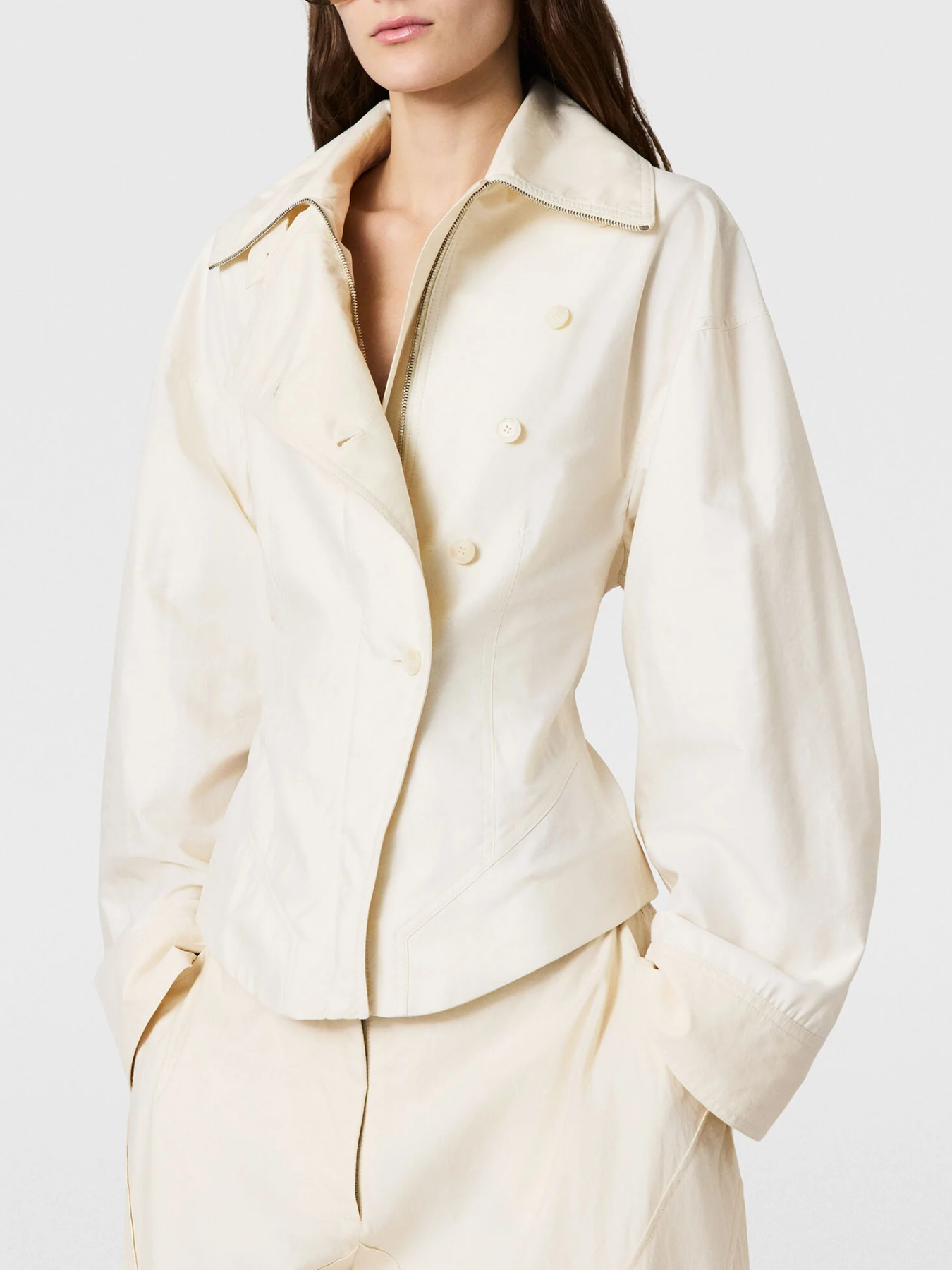 Stella McCartney-Washed Cotton Utility Top - Vanilla-Tops-Boboli-Vancouver-Canada