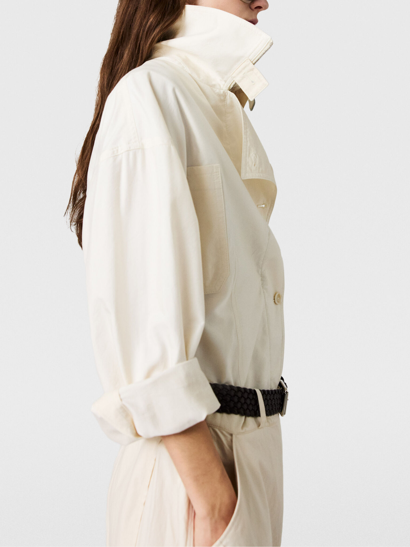 Stella McCartney-Washed Cotton Utility Top - Vanilla-Tops-Boboli-Vancouver-Canada