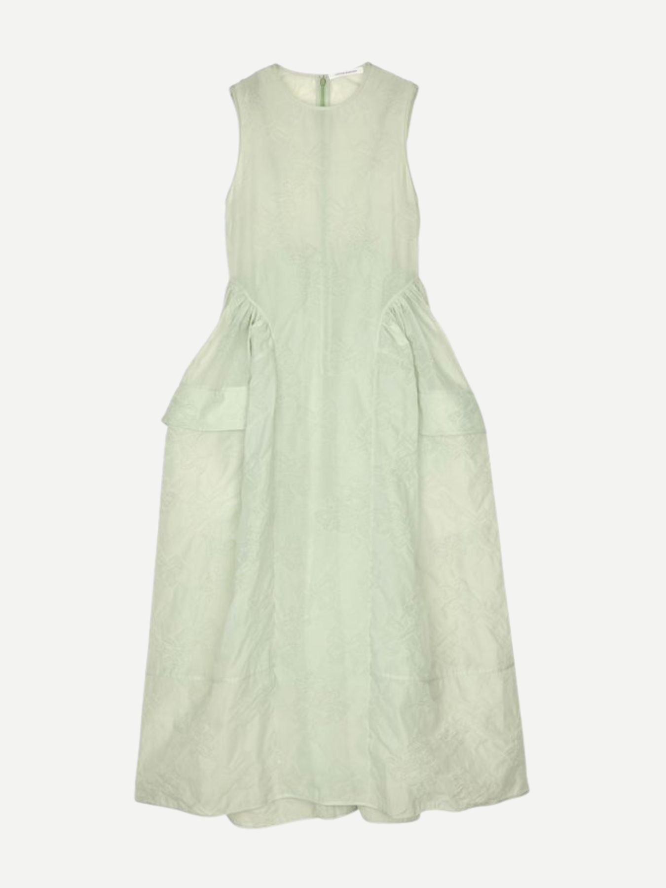 Cecilie Bahnsen-Duana Dress Papillon Matelassé - Pale Green-Dresses-Boboli-Vancouver-Canada