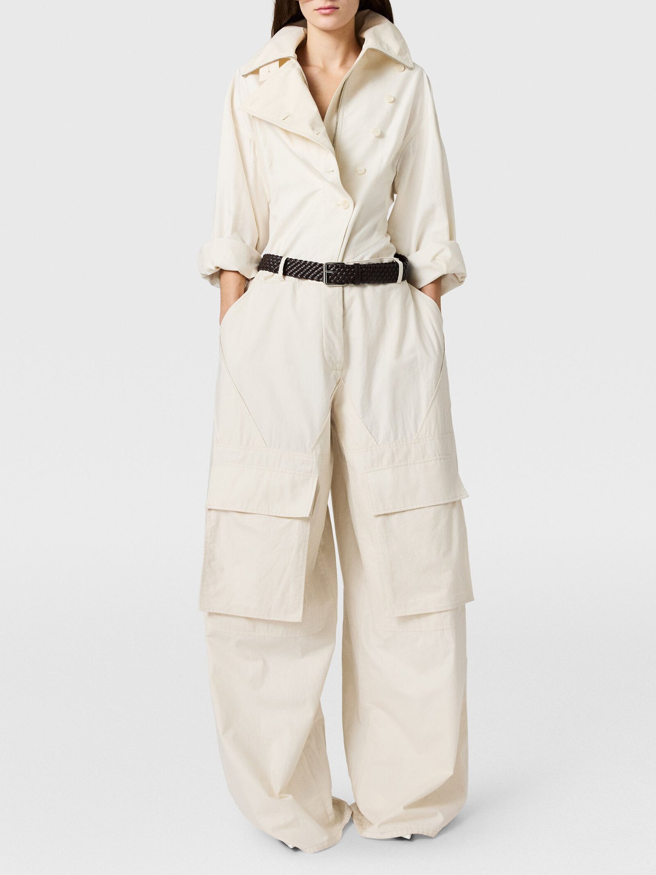 Stella McCartney-Washed Cotton Utility Top - Vanilla-Tops-Boboli-Vancouver-Canada