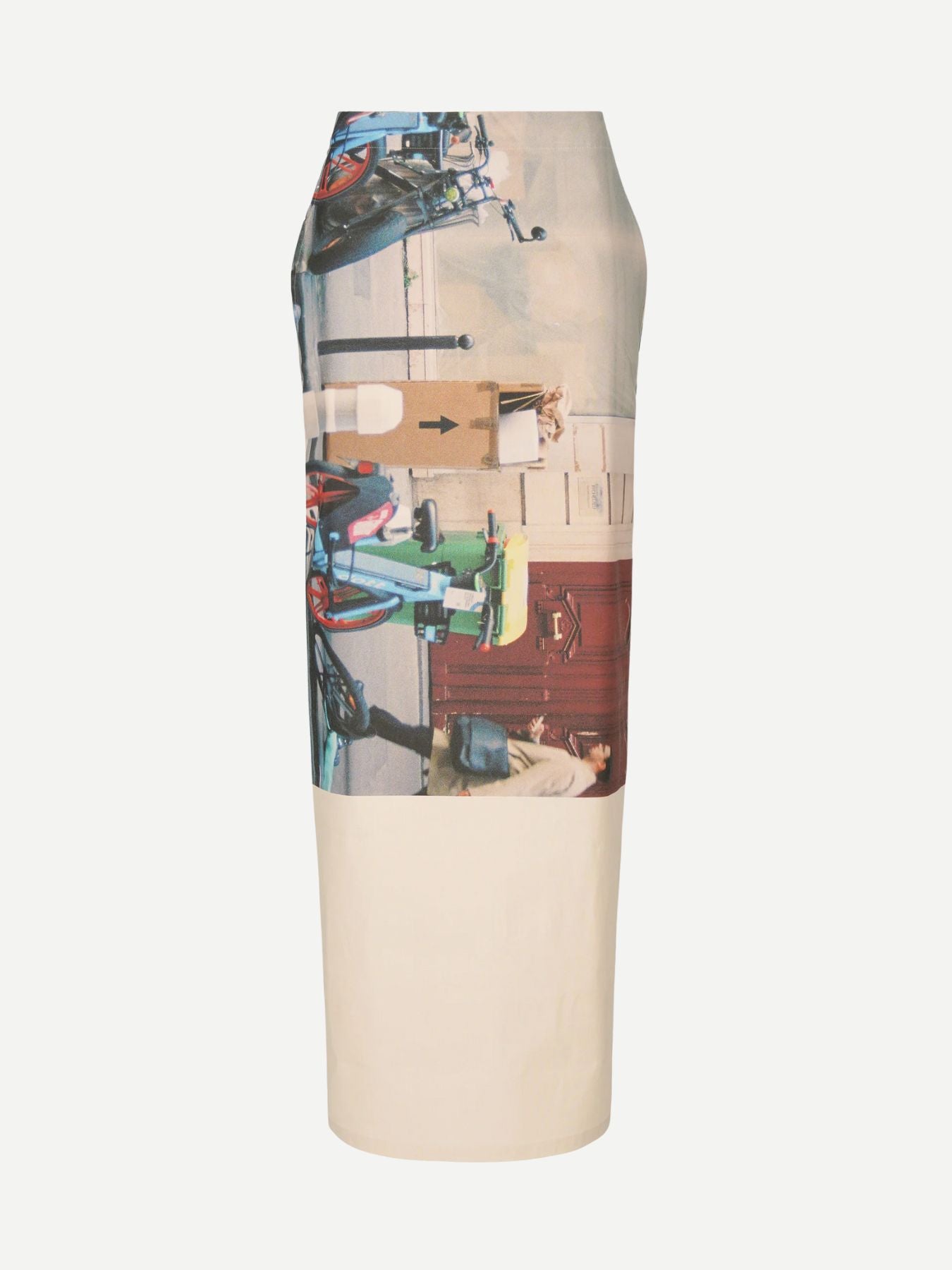 Issey Miyake-Street View Skirt - Light Beige-Skirts-Boboli-Vancouver-Canada