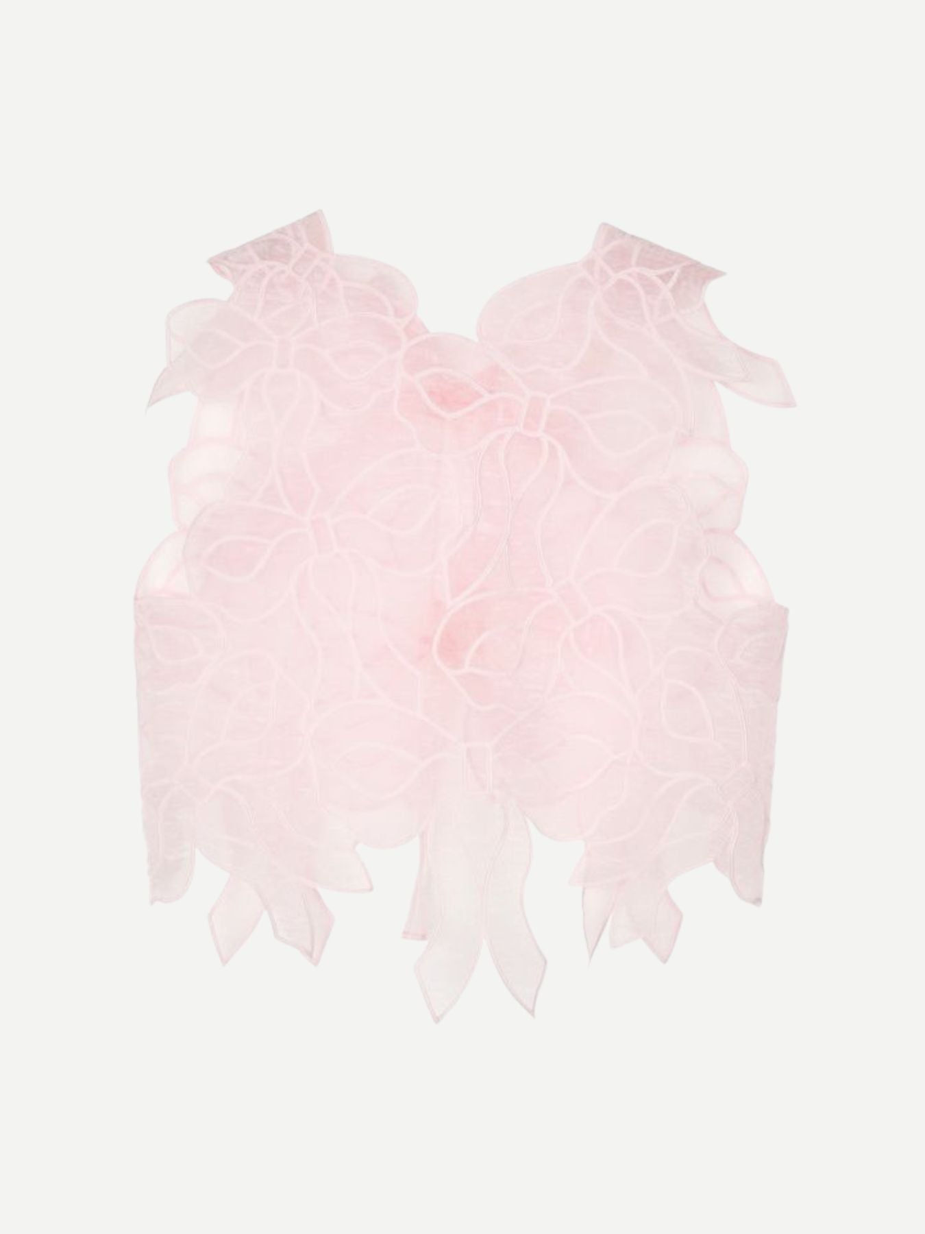 Cecilie Bahnsen-Aya Top Bow Embroidery - Blush Pink-Tops-Boboli-Vancouver-Canada