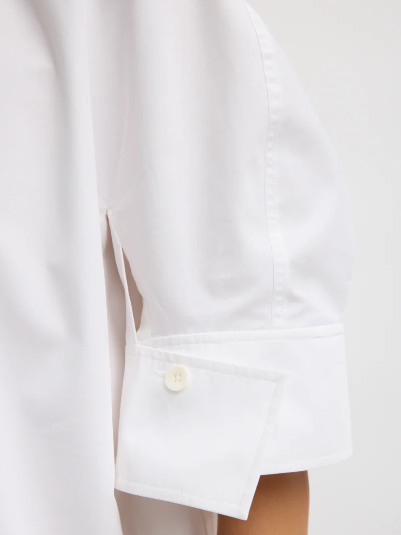Tibi-Compact Eco Poplin Reverse Sleeve Top - White-Tops-Boboli-Vancouver-Canada