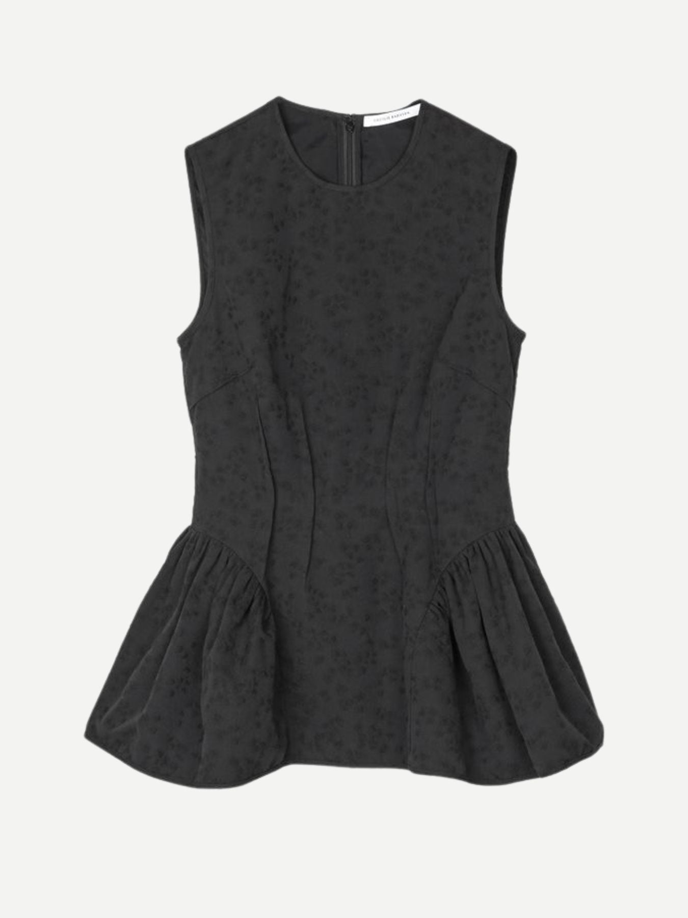 Cecilie Bahnsen-Daimi Top Eira Matelassé - Black-Tops-Boboli-Vancouver-Canada