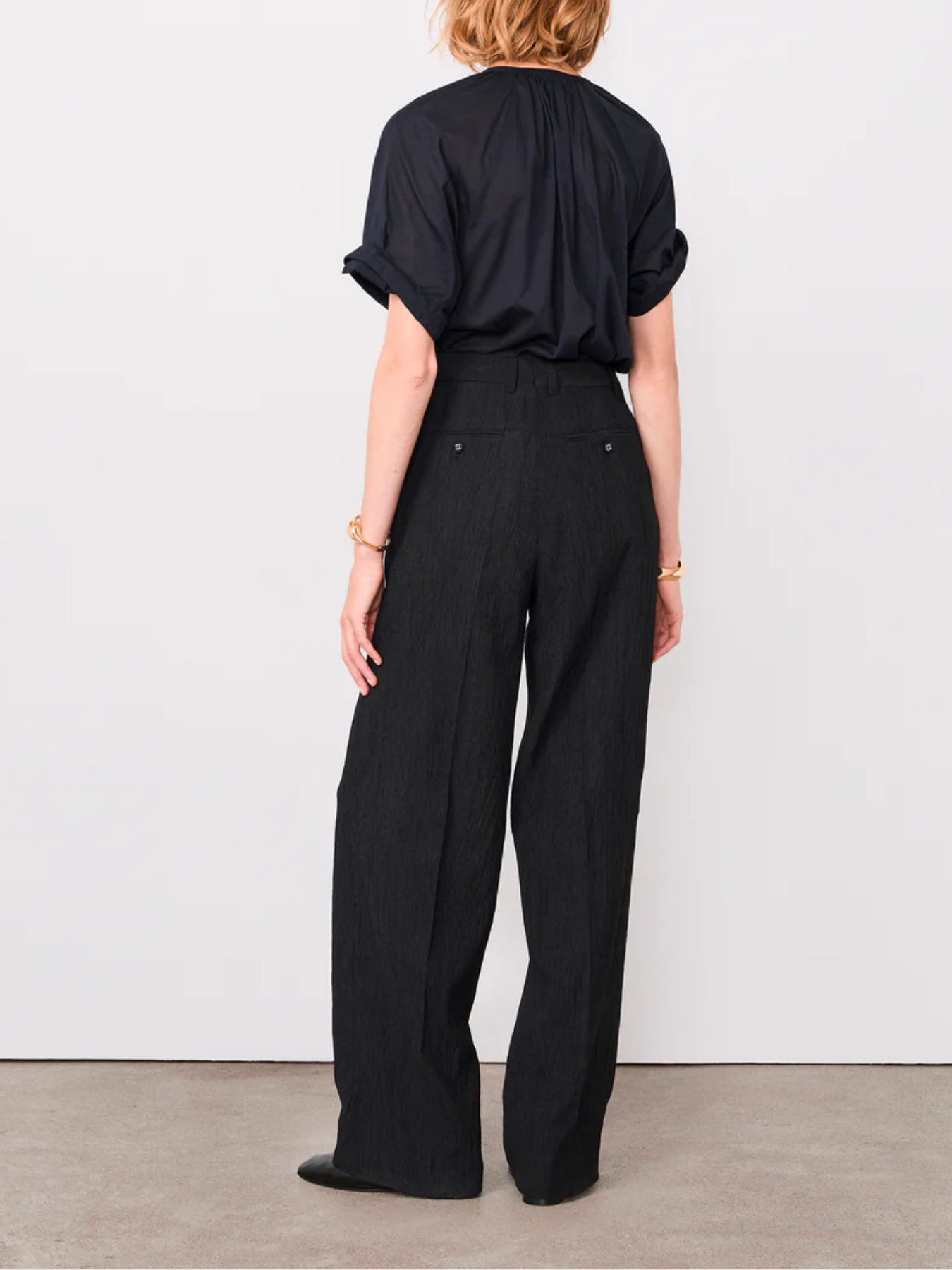 Officine Generale-Nash Pant - Black-Pants-Boboli-Vancouver-Canada