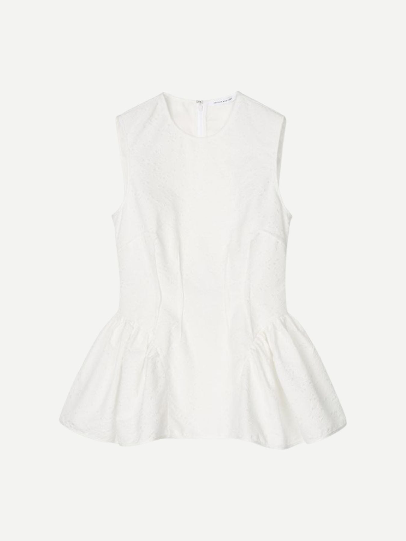 Cecilie Bahnsen-Daimi Top Eira Matelassé - White-Tops-Boboli-Vancouver-Canada