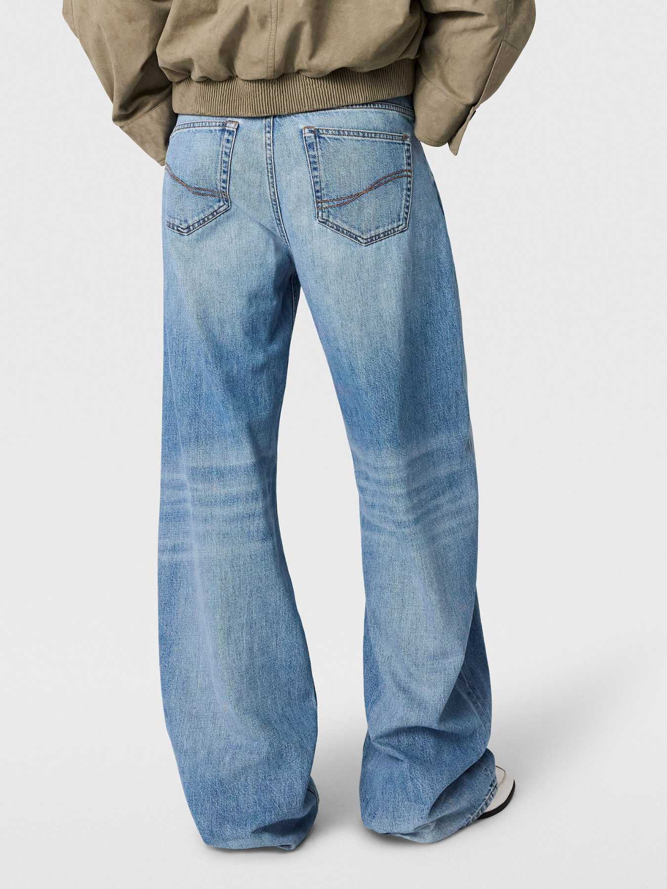 Stella McCartney-Mid Waist Relaxed Curve Jeans - Mid Blue-Jeans-Boboli-Vancouver-Canada