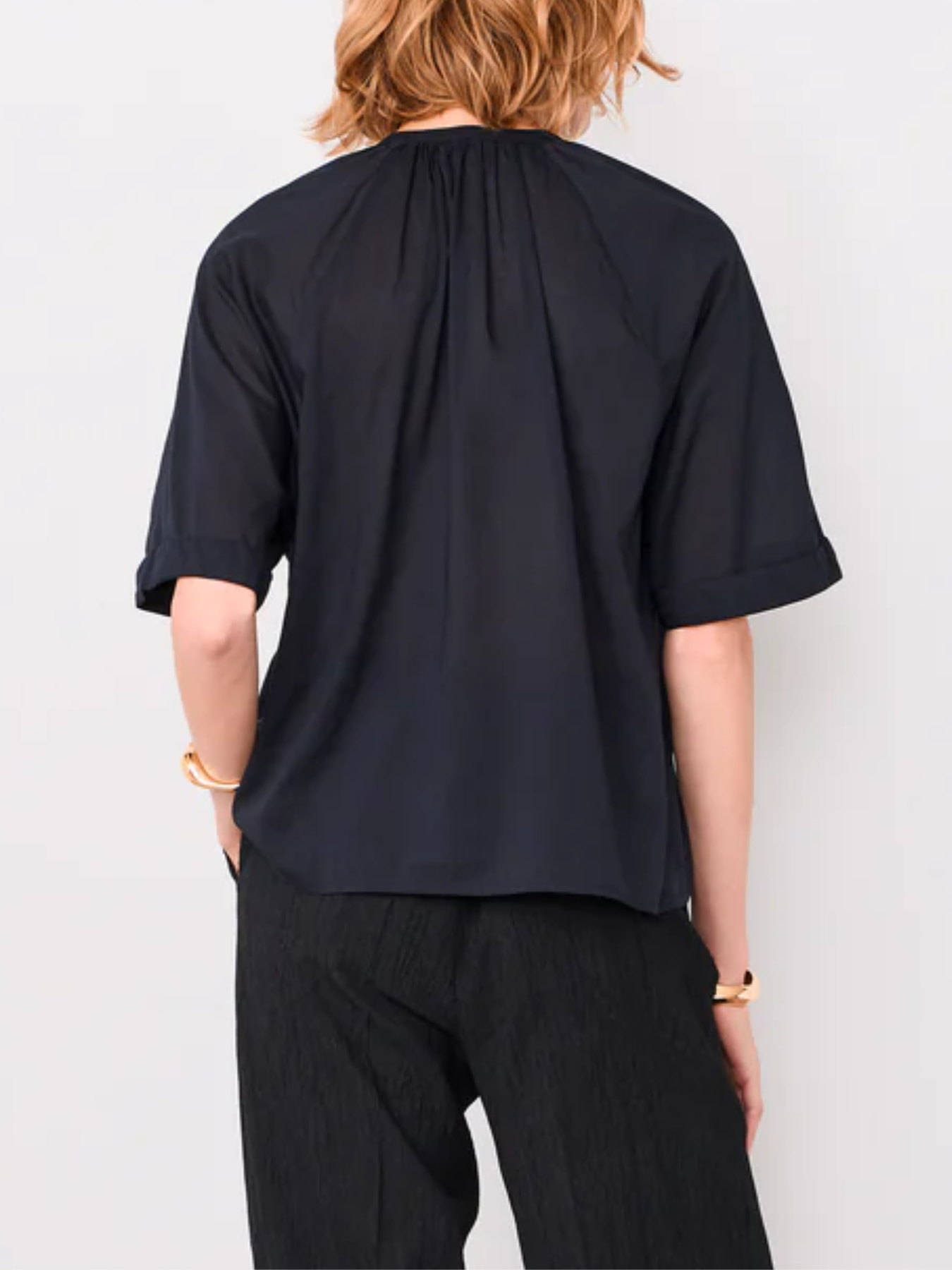 Officine Generale-Noria Shirt - Black-Shirts-Boboli-Vancouver-Canada