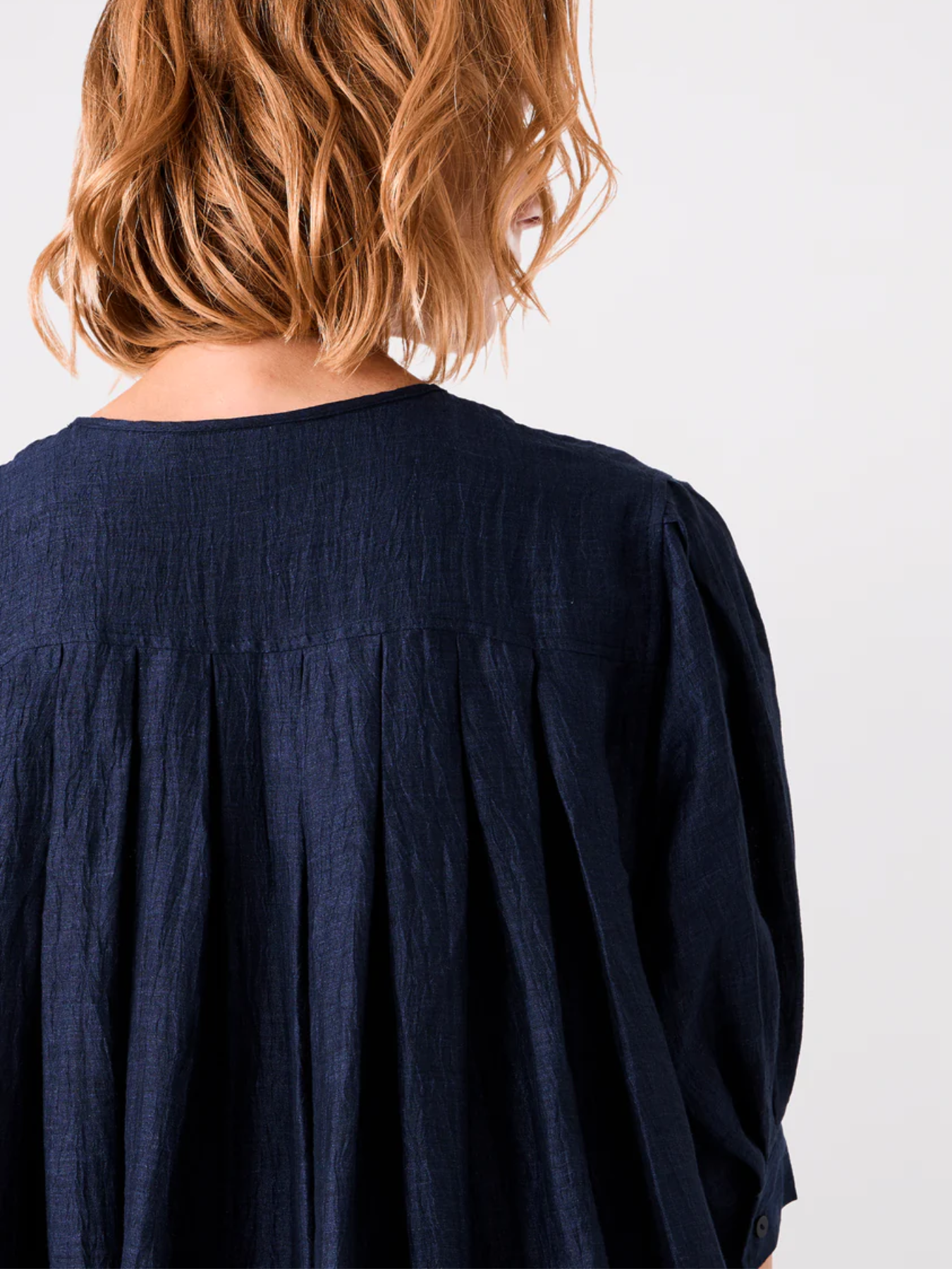 Officine Generale-Gigi Dress - Navy Blue-Dresses-Boboli-Vancouver-Canada