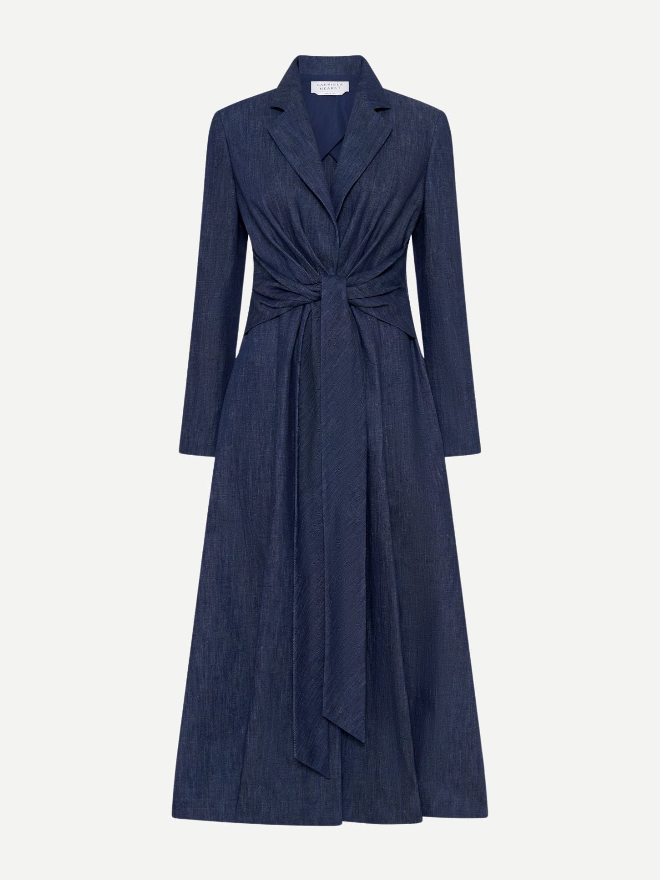 Gabriela Hearst-Cotton / Linen Denim Weave Dress - Denim-Dresses-Boboli-Vancouver-Canada