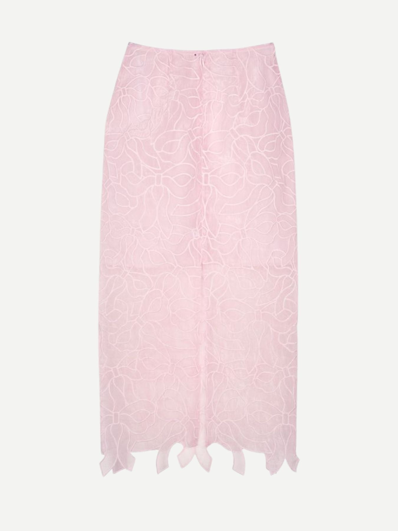 Cecilie Bahnsen-Gus Skirt Bow Embroidery - Blush Pink-Skirts-Boboli-Vancouver-Canada