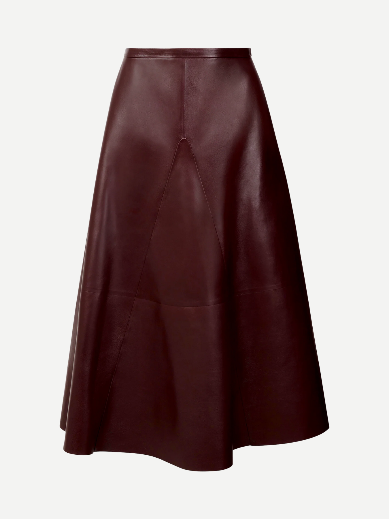 FFORME-Selina Leather A-Line Skirt - Bordeaux-Skirts-Boboli-Vancouver-Canada