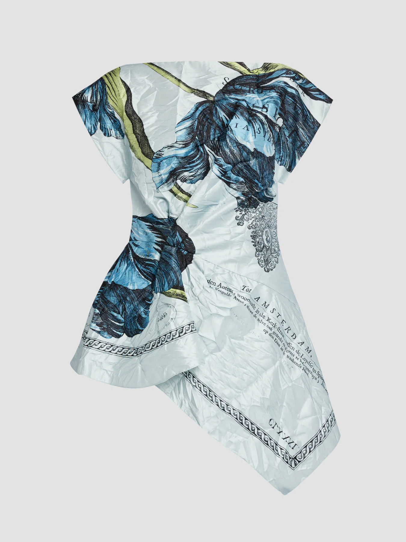 Erdem-Short Sleeve Asymmetric Top - Powder Blue-Tops-Boboli-Vancouver-Canada