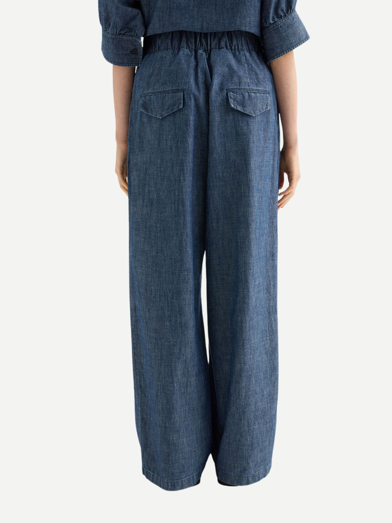 Jil Sander-Light Cotton Chambray Pant - Indigo-Pants-Boboli-Vancouver-Canada