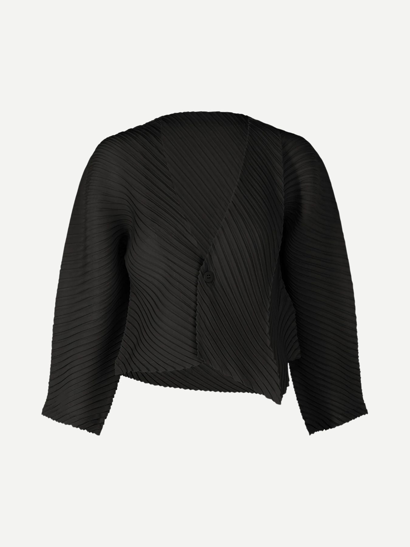 Plaster Pleats Solid Jacket - Black