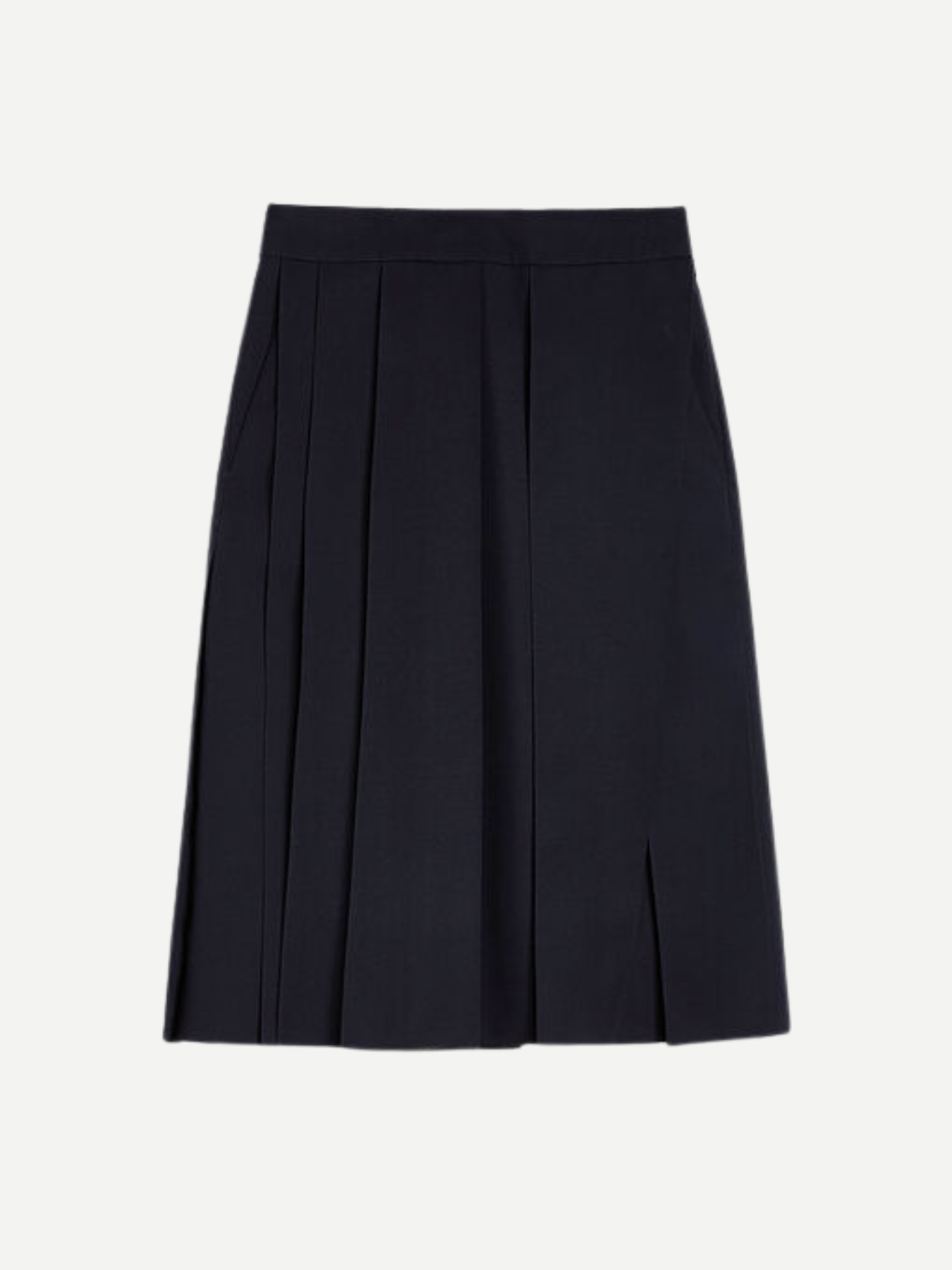 Jil Sander-Sharp Wool Gabardine Skirt - Navy-Skirt-Boboli-Vancouver-Canada