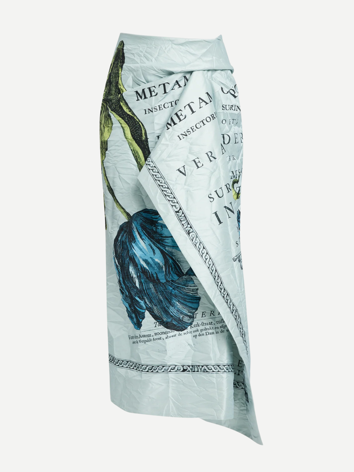 Erdem-Draped Midi Skirt - Powder Blue-Skirts-Boboli-Vancouver-Canada