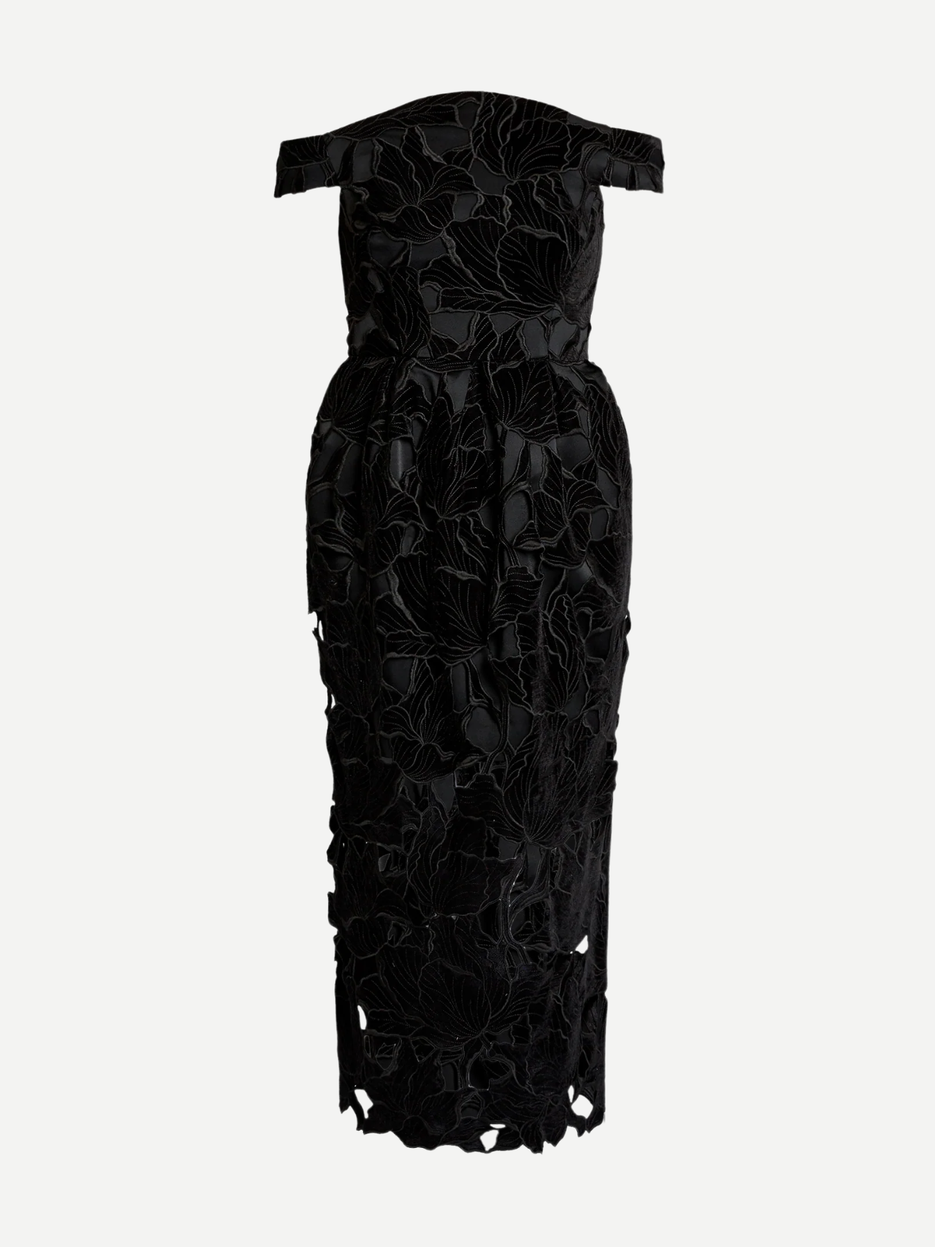 Erdem-Off Shoulder Cocktail Dress - Black-Dresses-Boboli-Vancouver-Canada