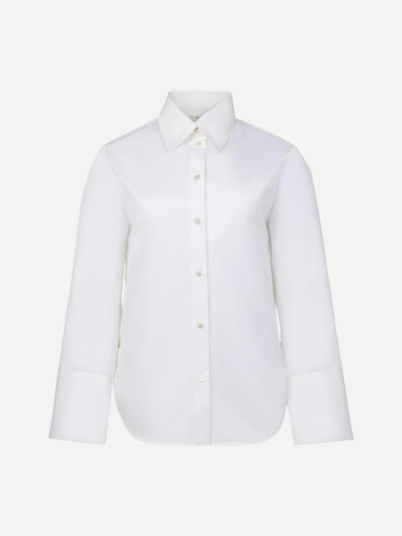 FFORME-Erin Slashed Sleeve Boyfriend Shirt - White-Shirts-Boboli-Vancouver-Canada