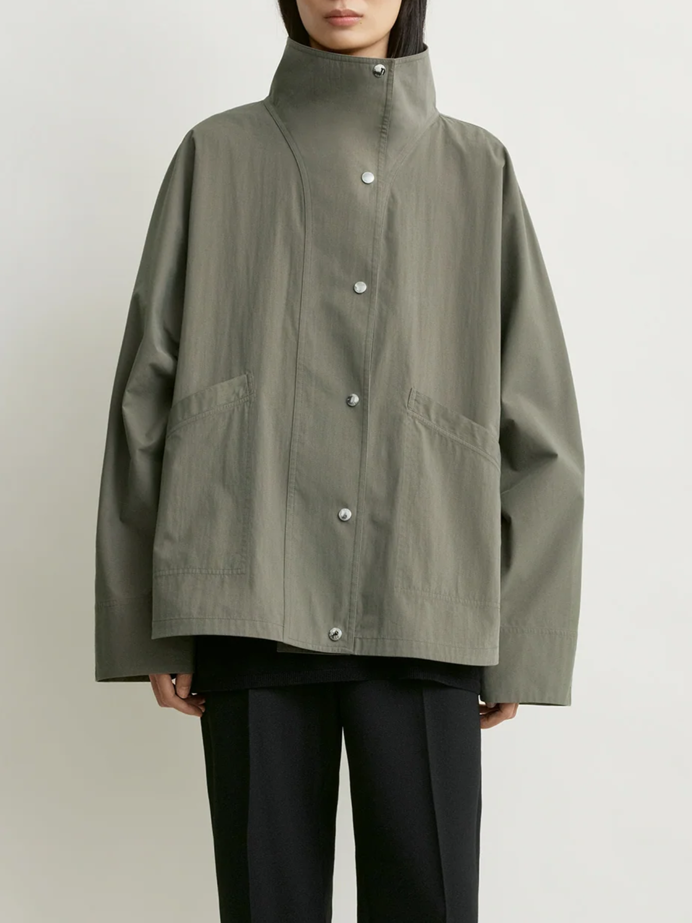 Toteme-Summer Parachute Jacket - Clove-Jackets-Boboli-Vancouver-Canada