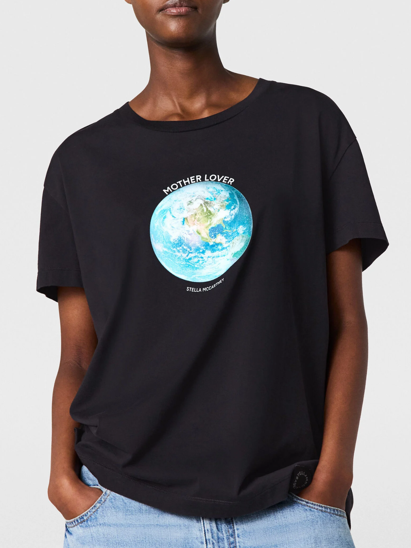 Stella McCartney-Mother Lover T-Shirt - Washed Black-T-Shirts-Boboli-Vancouver-Canada