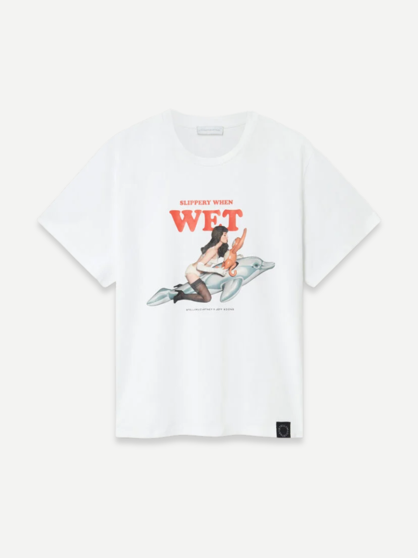 Stella McCartney-Jeff Koons Collab Boyfriend T-Shirt - Pure White-Shirts-Boboli-Vancouver-Canada