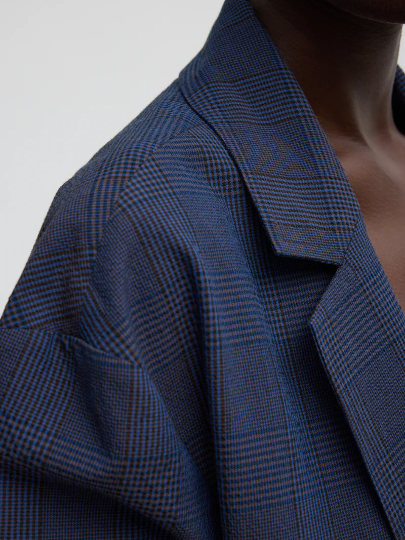 Tibi-Menswear Crepon Liam Blazer - Navy Multi-Blazers-Boboli-Vancouver-Canada