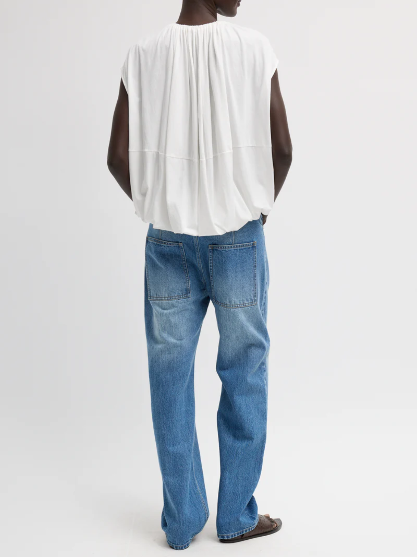 Tibi-Selvedge Denim 5 Pocket Alec Jean - Classic Blue-Pants-Boboli-Vancouver-Canada
