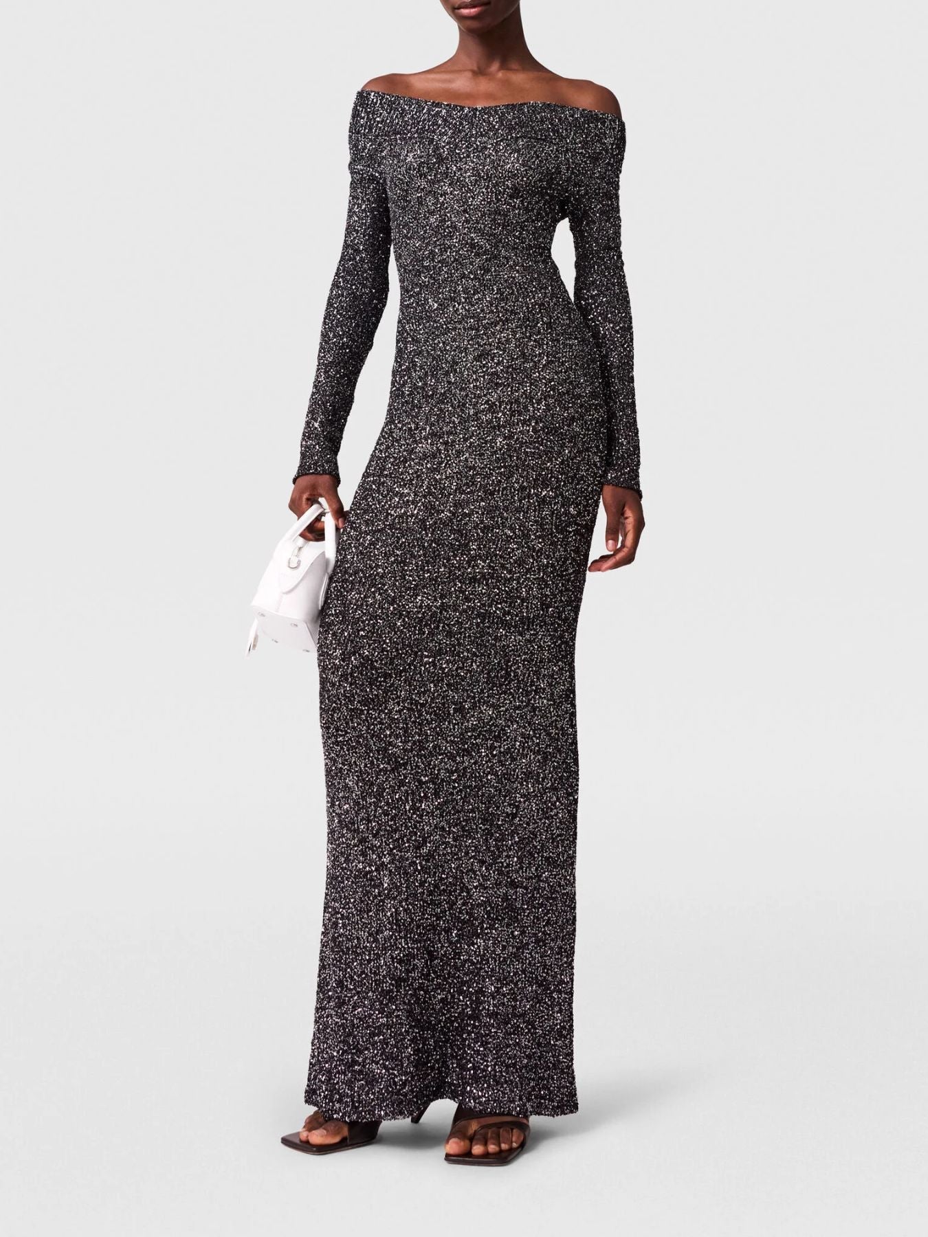 Stella McCartney-Soft Touch Knitted Sequins Long Dress - Black-Dresses-Boboli-Vancouver-Canada