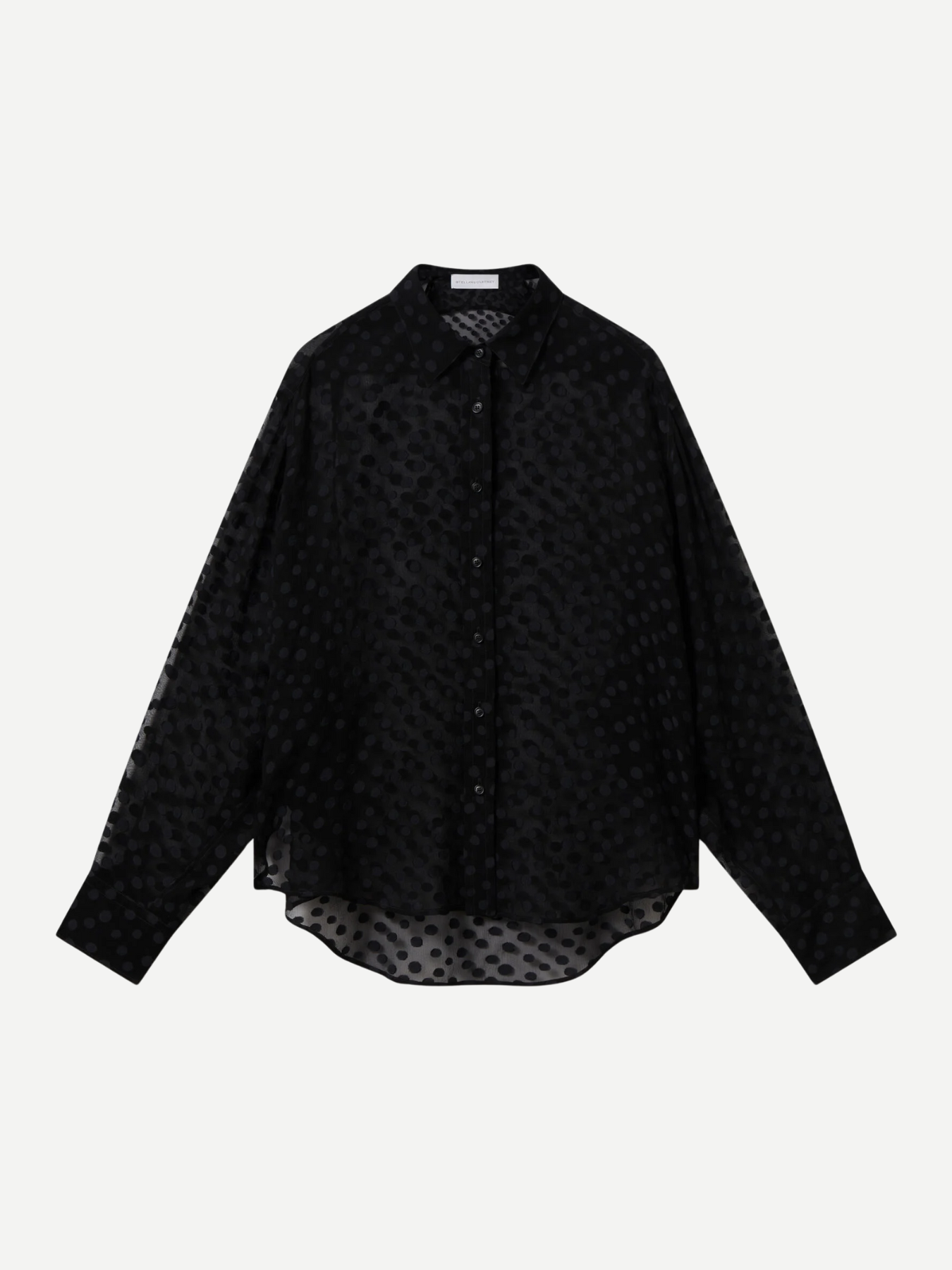 Stella McCartney-Creponne Dots Shirt - Black-Shirts-Boboli-Vancouver-Canada