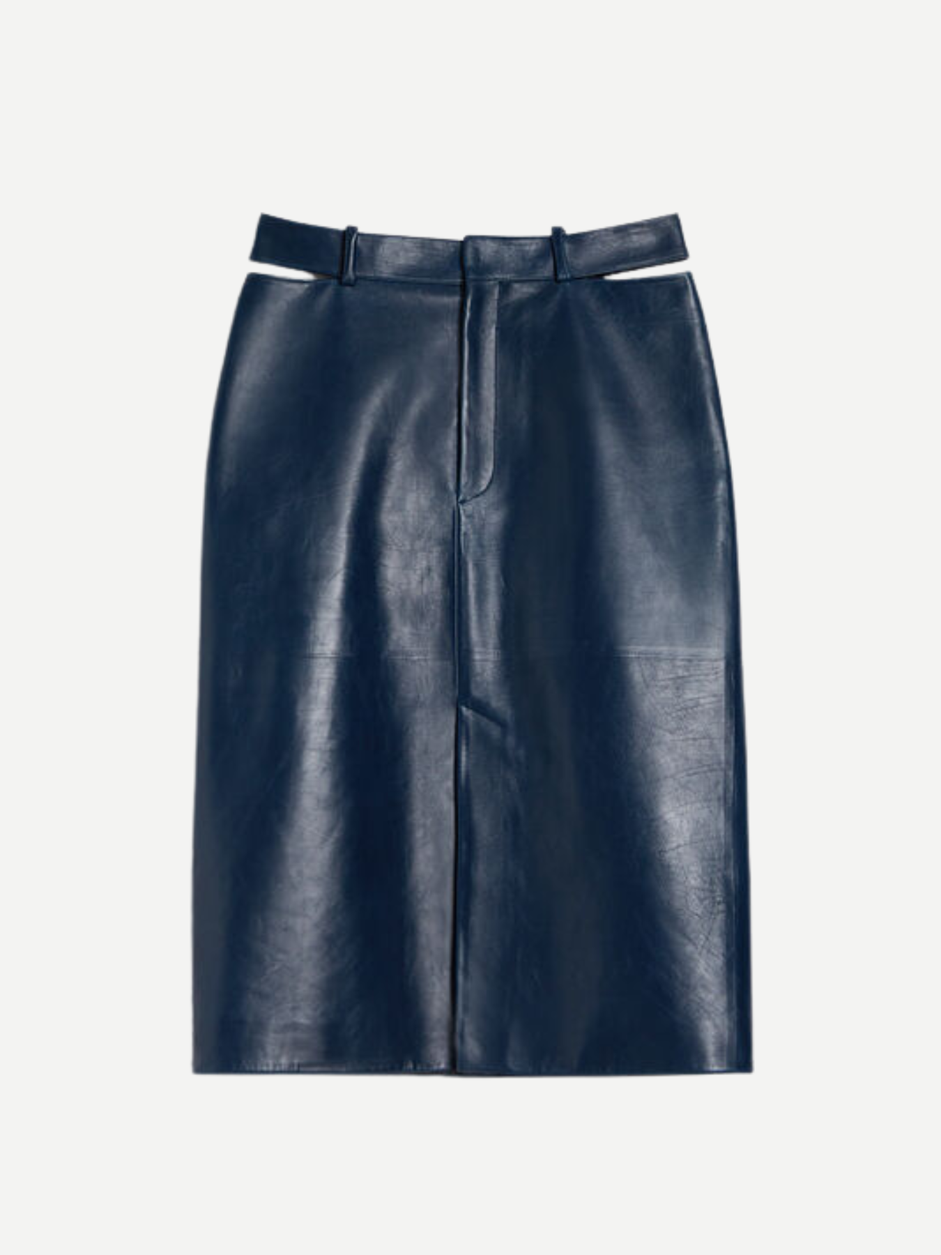Jil Sander-Soft Waxy Calf Skin Skirt - Marine-Skirt-Boboli-Vancouver-Canada