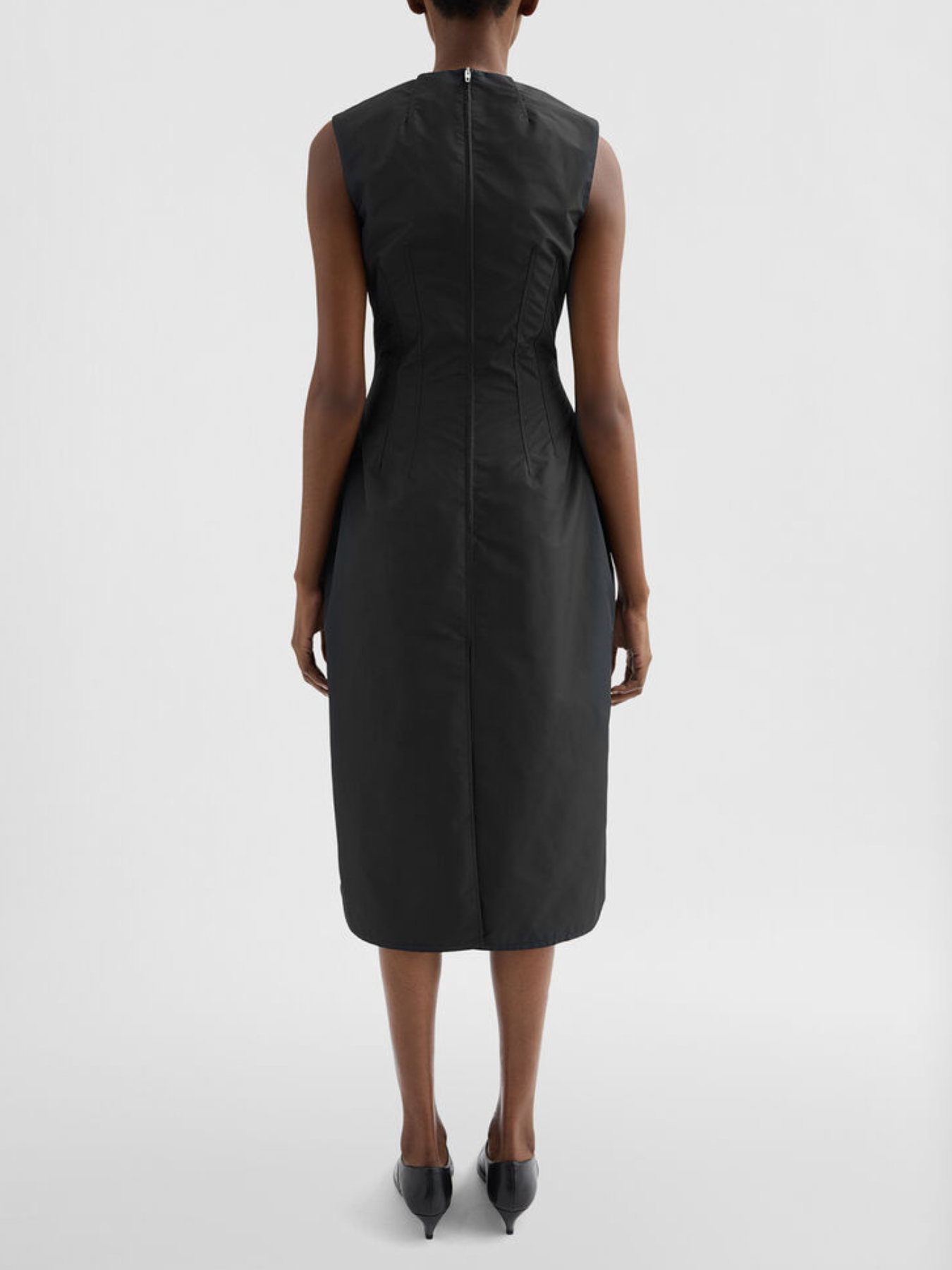Jil Sander-Technical Crispy Faille Fused Dress - Black-Dress-Boboli-Vancouver-Canada