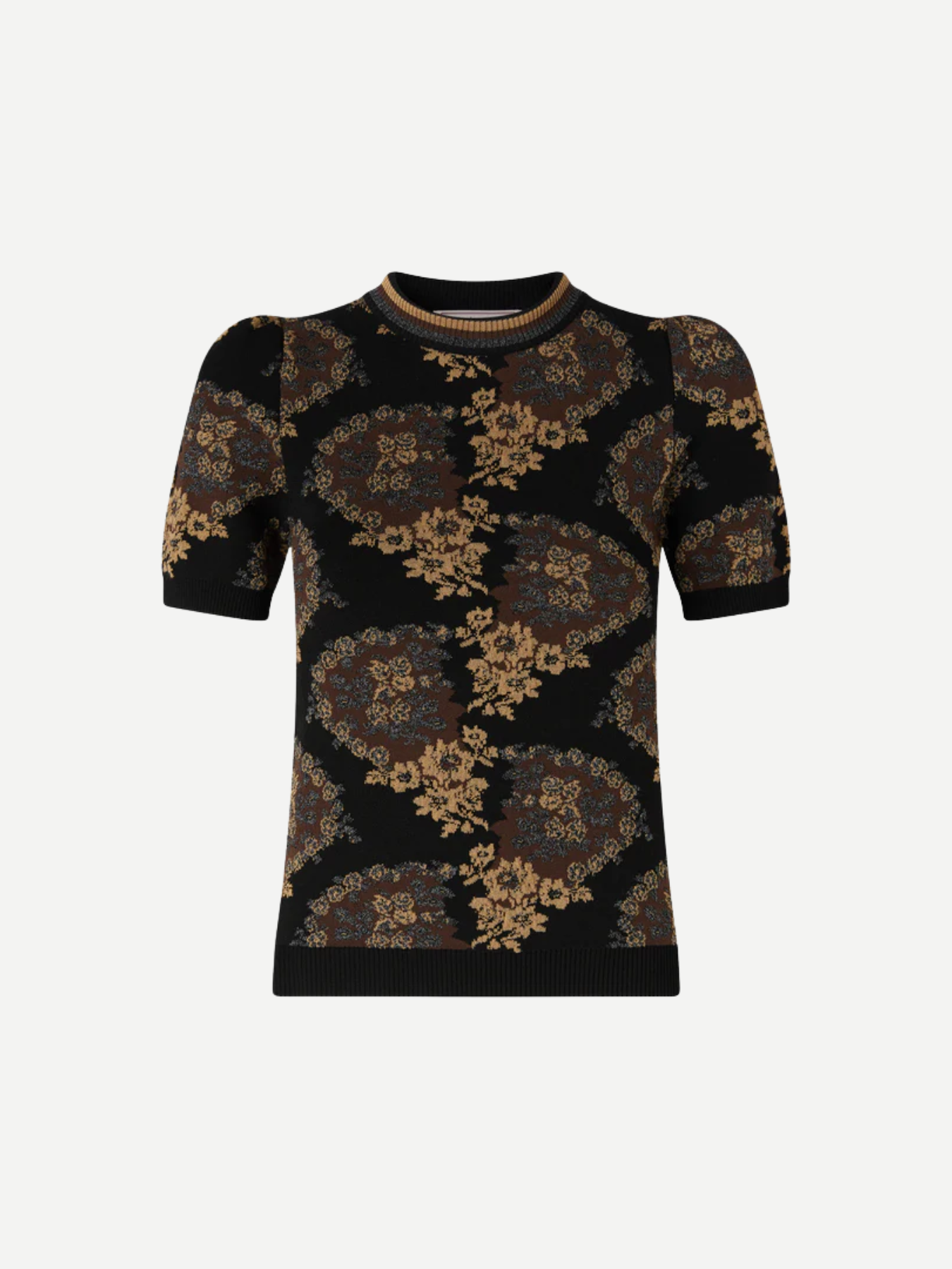 Antonio Marras-Short Sleeved Knit Top - Black/Multi-Tops-Boboli-Vancouver-Canada