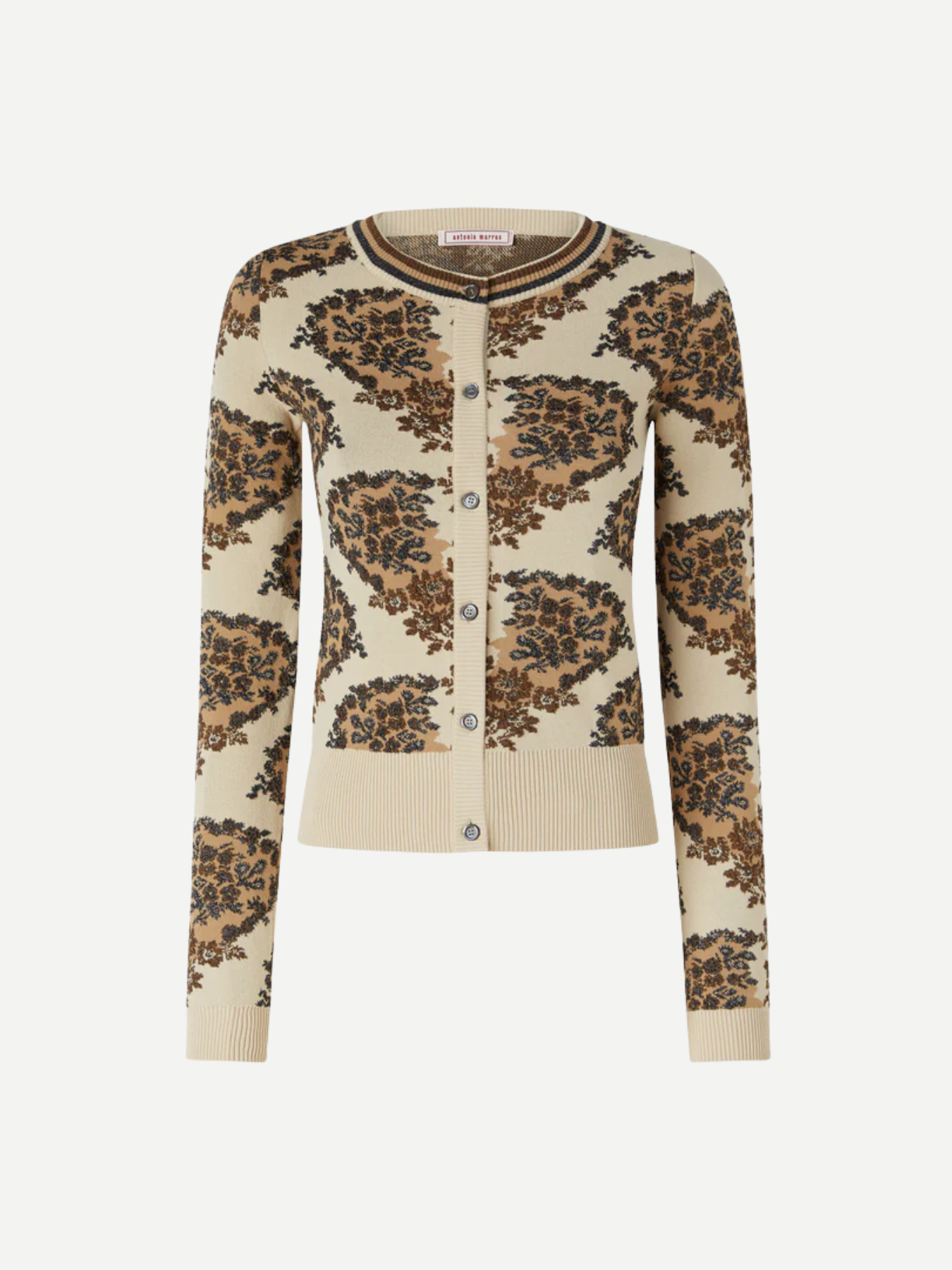 Antonio Marras-Long Sleeve Knit Cardigan - Ecru/Multi-Cardigans-Boboli-Vancouver-Canada