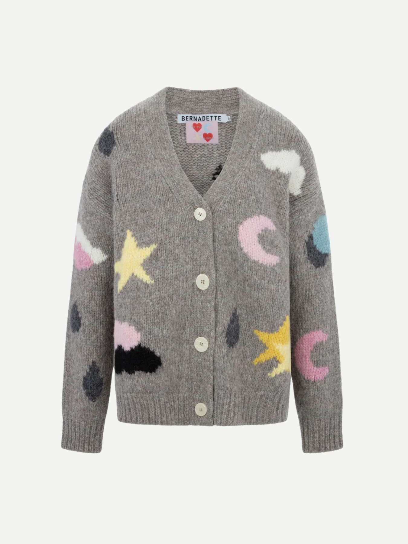 Bernadette-Cardigan Stormy - Grey Melange-Cardigans-Boboli-Vancouver-Canada