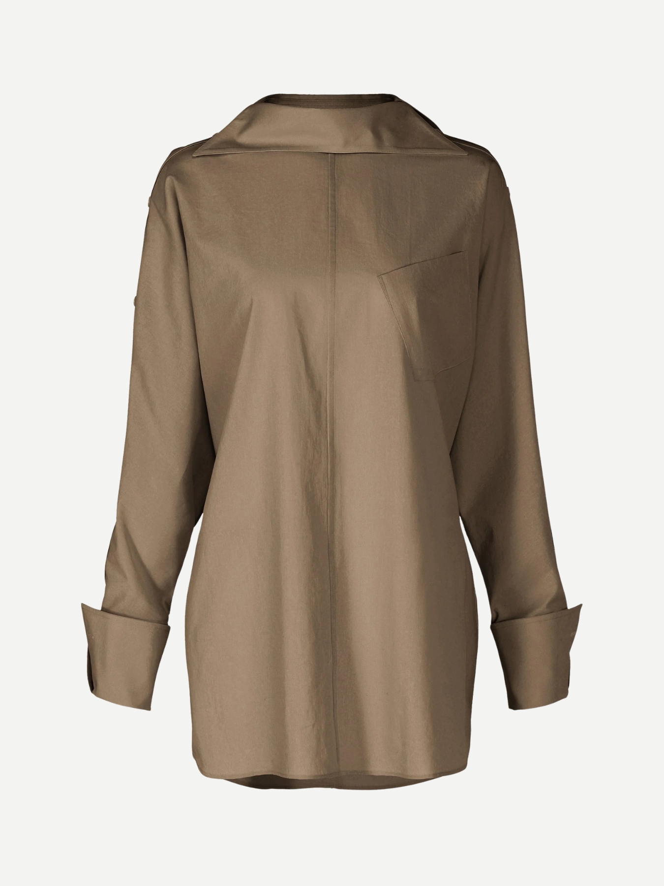 Issey Miyake-L.S. Odd Shirt 2 - Dark Brown-Shirts-Boboli-Vancouver-Canada