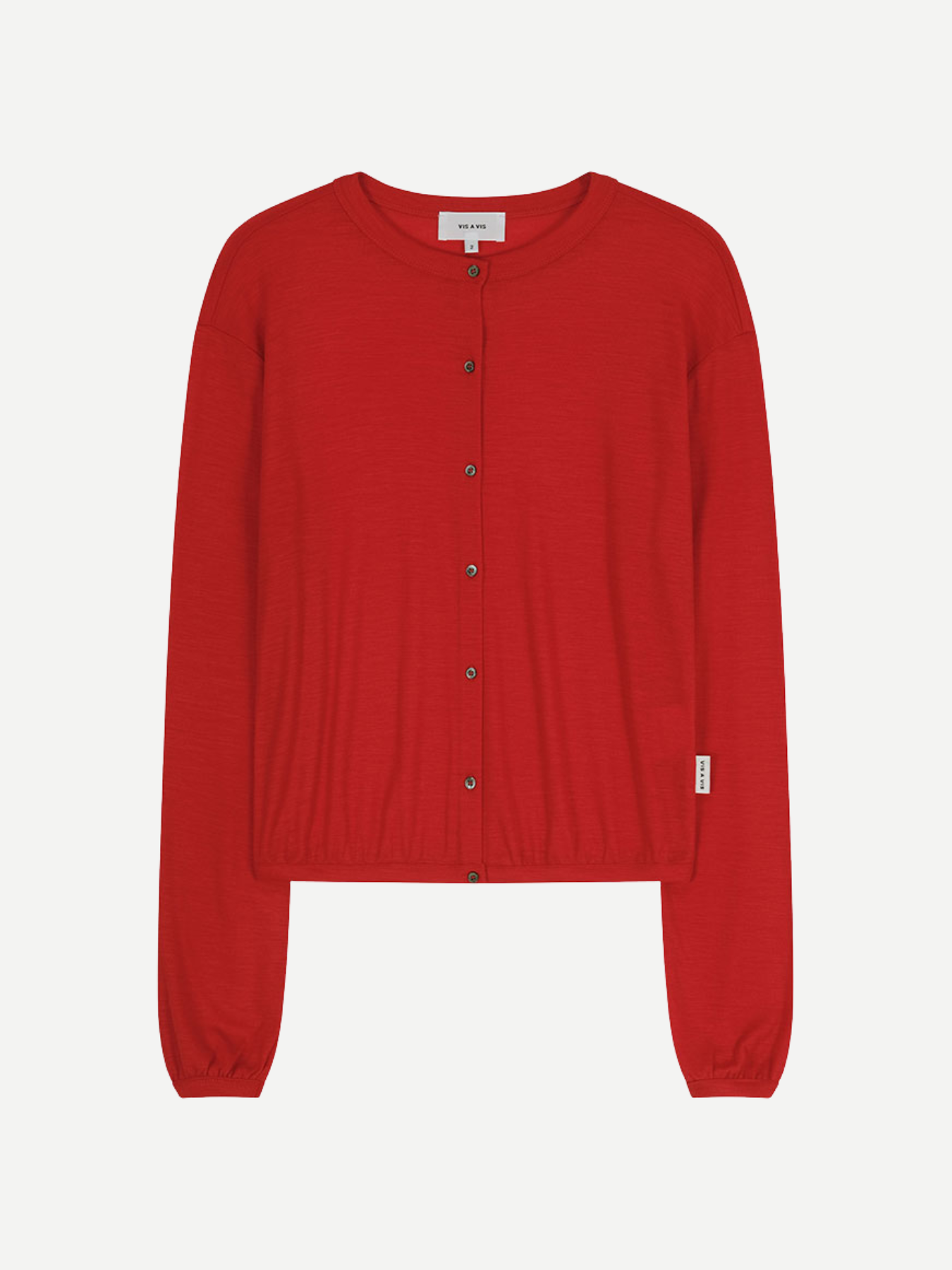 Vis A Vis-Super 120's Cardigan - Red-Cardigans-Boboli-Vancouver-Canada
