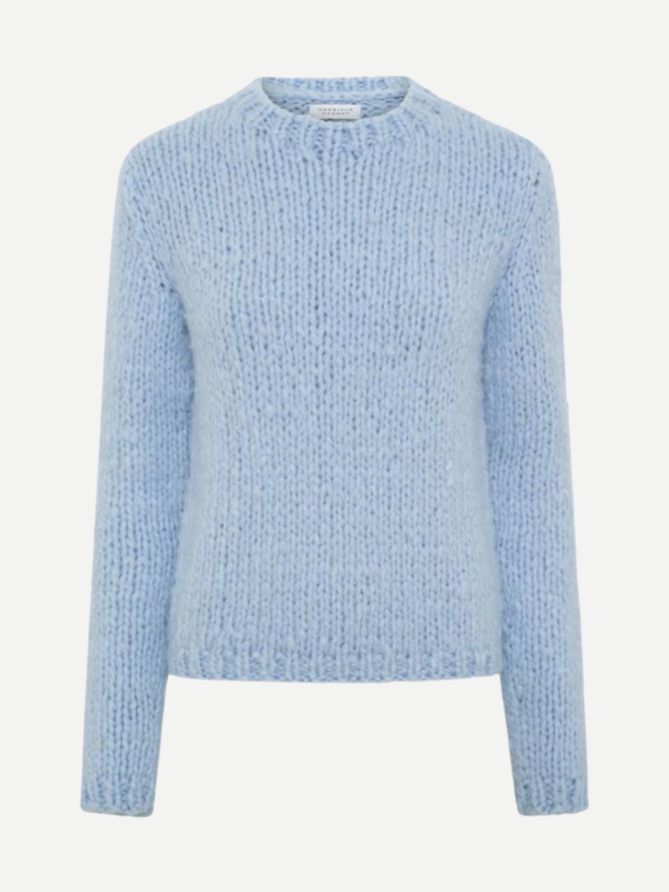 Gabriela Hearst-Cashmere Crewneck L/Sl Sweater - Light Blue-Sweaters-Boboli-Vancouver-Canada