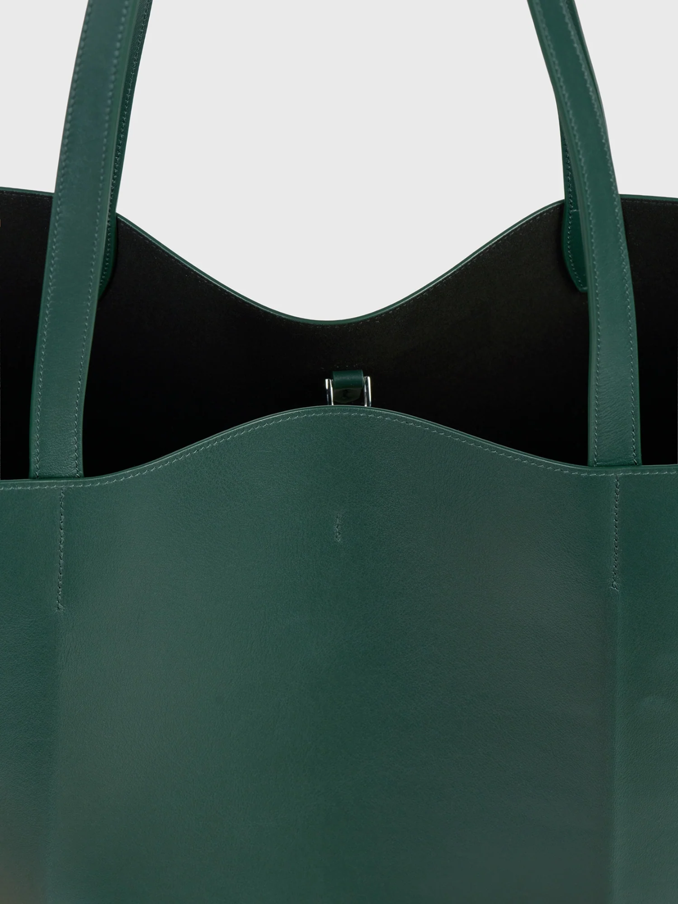 Toteme-Roam Leather Tote - Dark Green-Bags-Boboli-Vancouver-Canada
