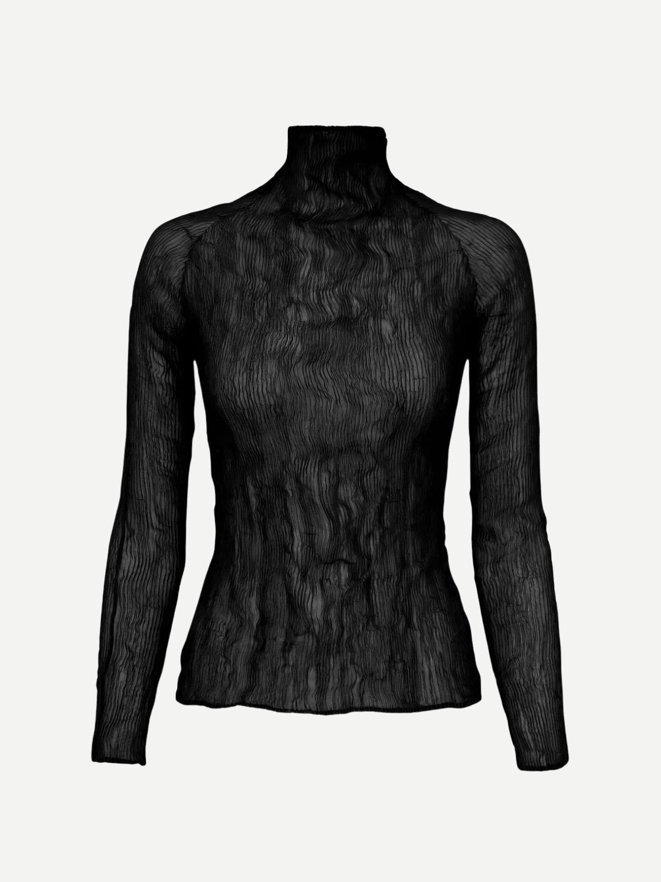 Issey Miyake-Chiffon Twist BK/WT - Black-Shirts-Boboli-Vancouver-Canada
