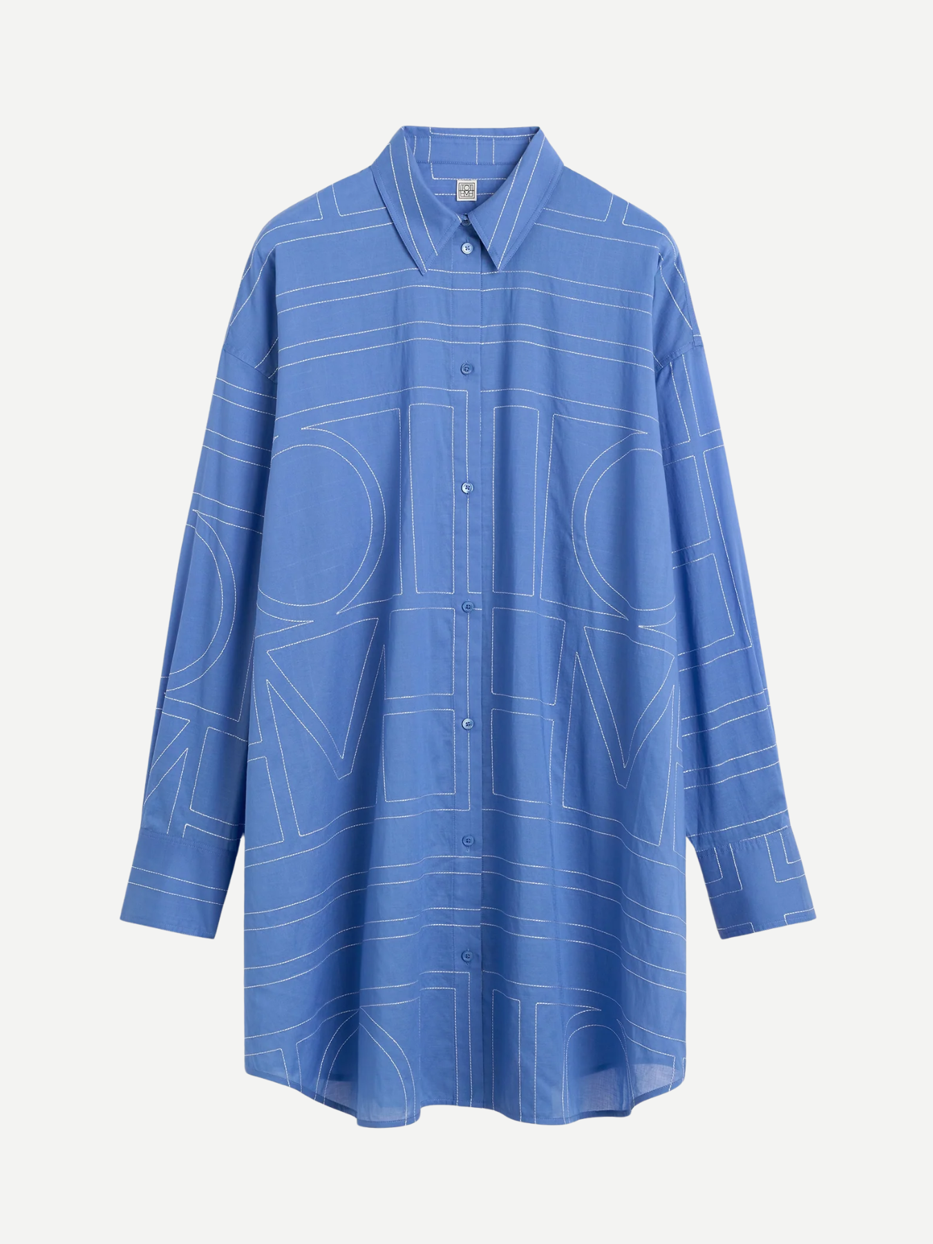 Totême-Long Summer Shirt - Cobalt-Shirts-Boboli-Vancouver-Canada