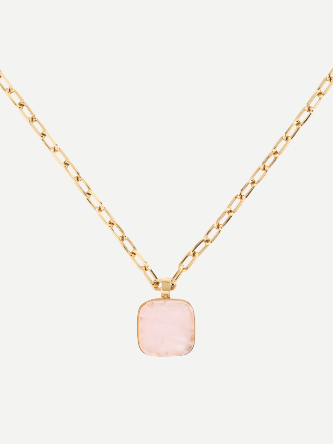 La DoubleJ-Soul Pendant Necklace - Pink Quartz-Necklaces-Boboli-Vancouver-Canada