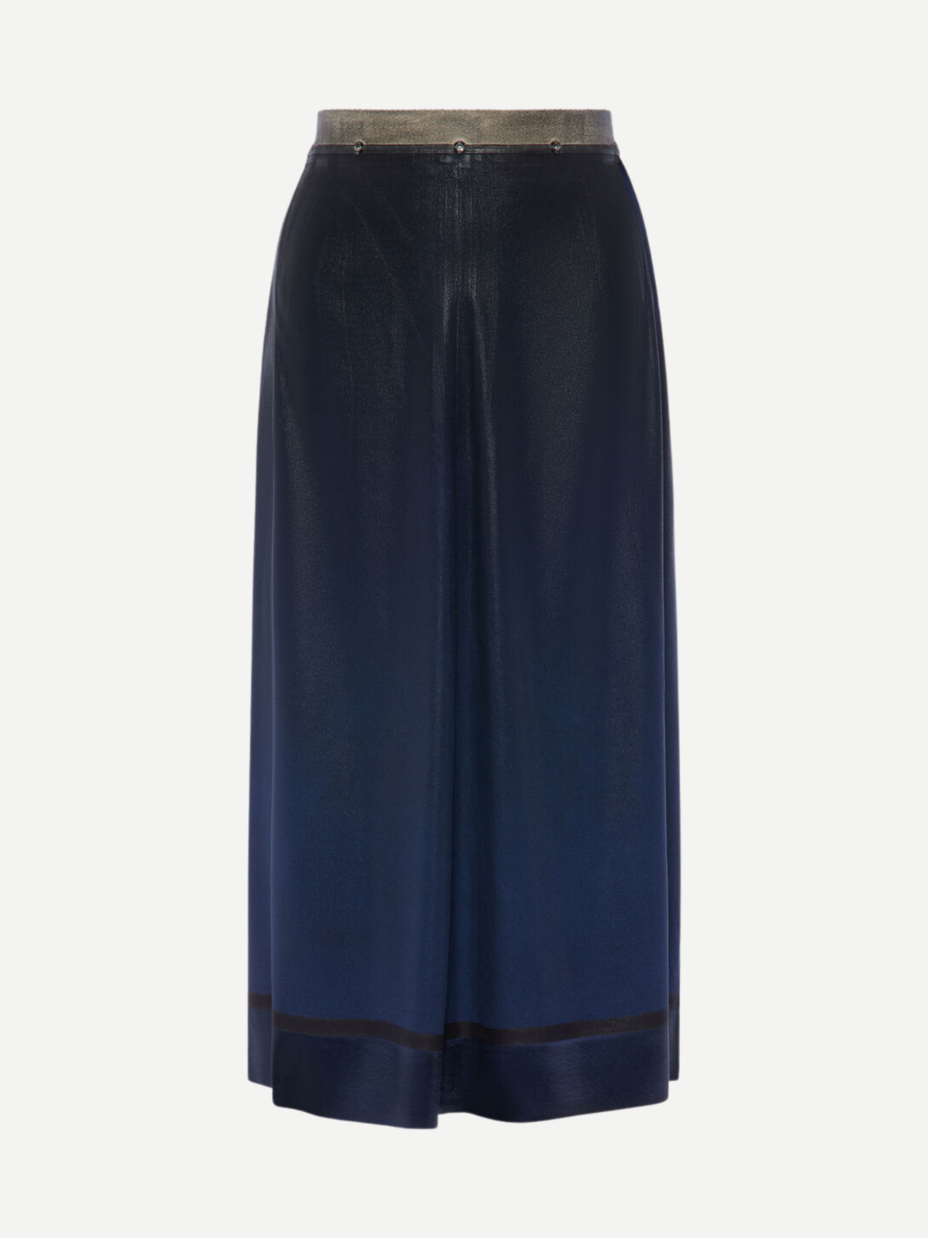 Maison Margiela-Foil-treated Midi Skirt - Midnight Blue-Skirts-Boboli-Vancouver-Canada
