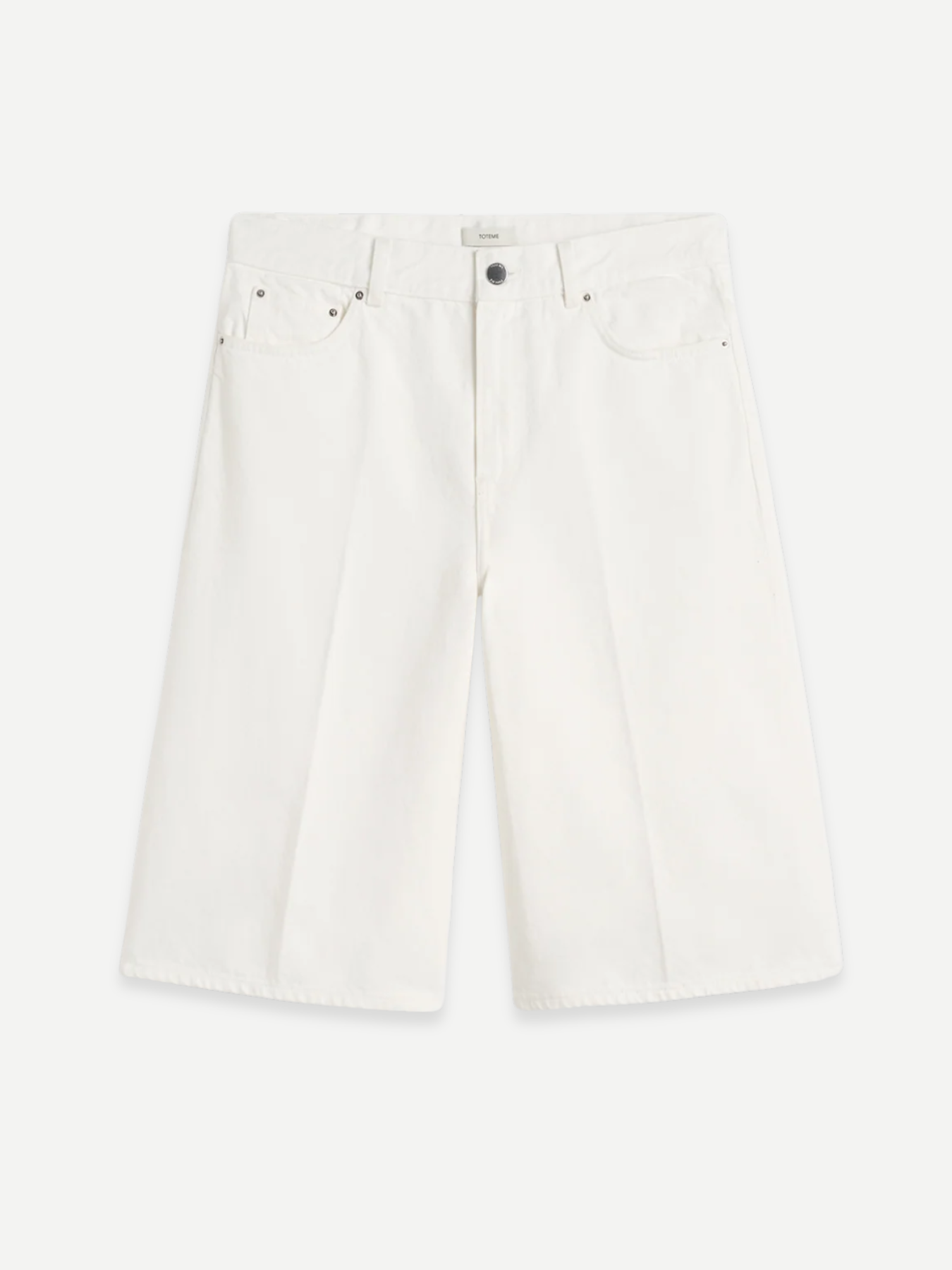 Toteme-Denim Board Shorts - White-Shorts-Boboli-Vancouver-Canada