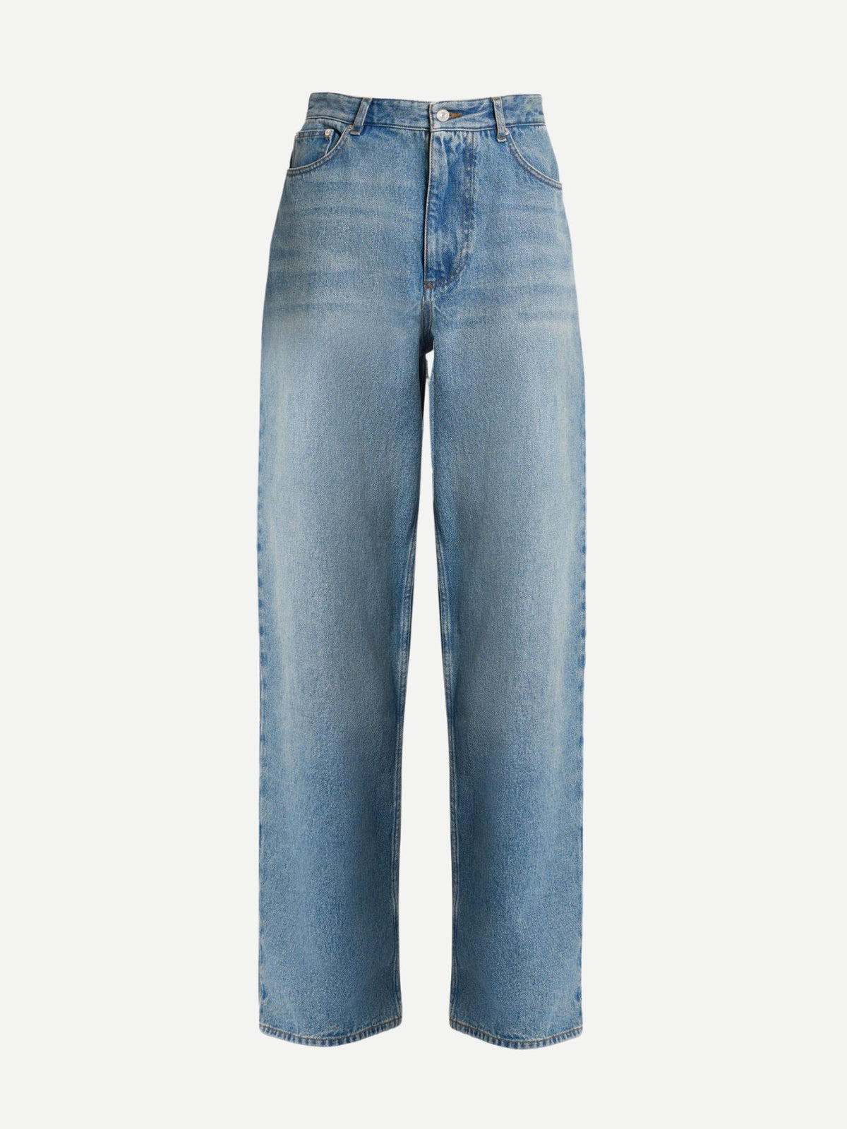 Erdem-Embroidered Denim Straight Jeans-Light Blue-Pants-Boboli-Vancouver-Canada